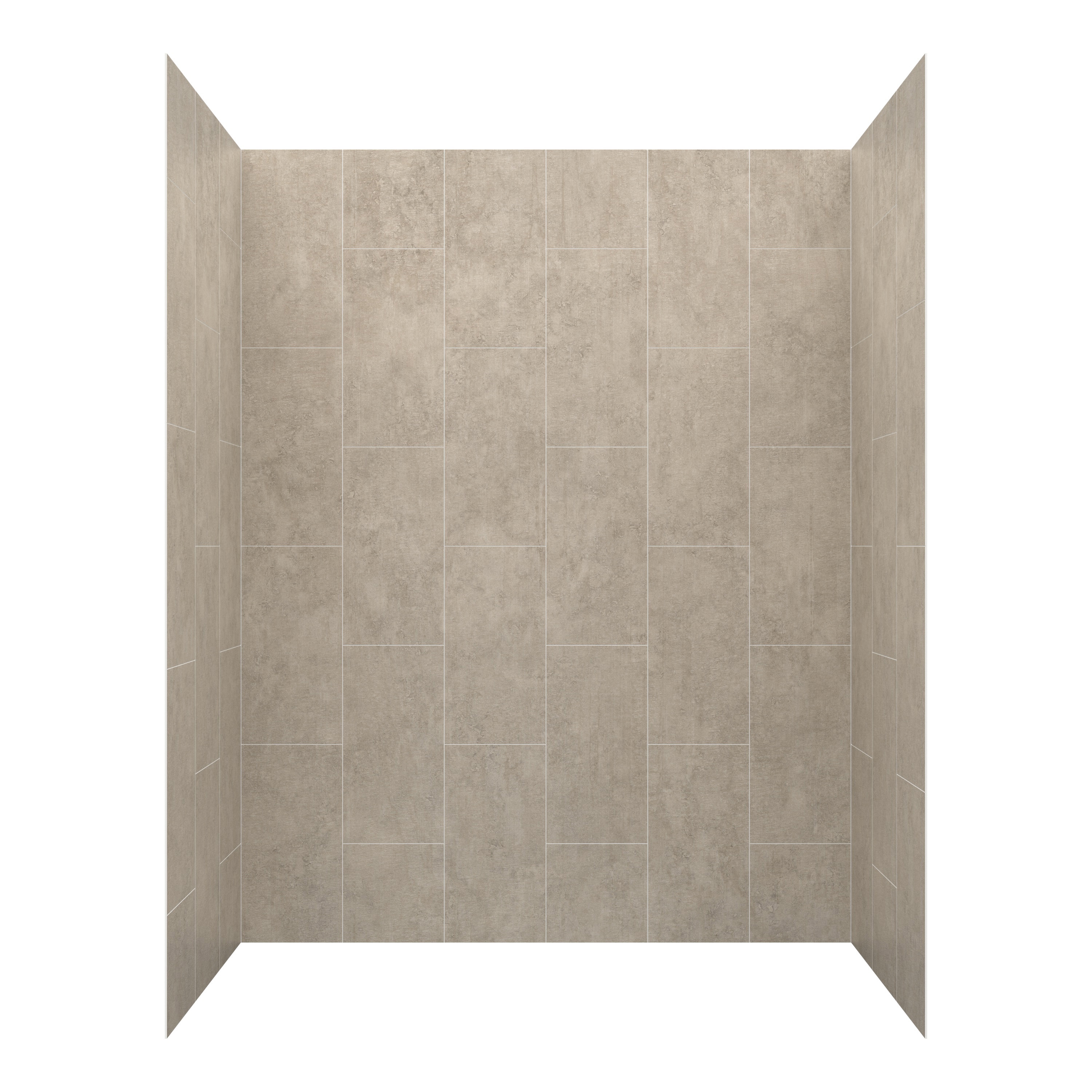 Kit de panel de ducha alcove Craft + Main Jetcoat 152 cm An x 81 cm P x 198 cm A en Shale 5.0 piezas con pegamento GFS603278-SH