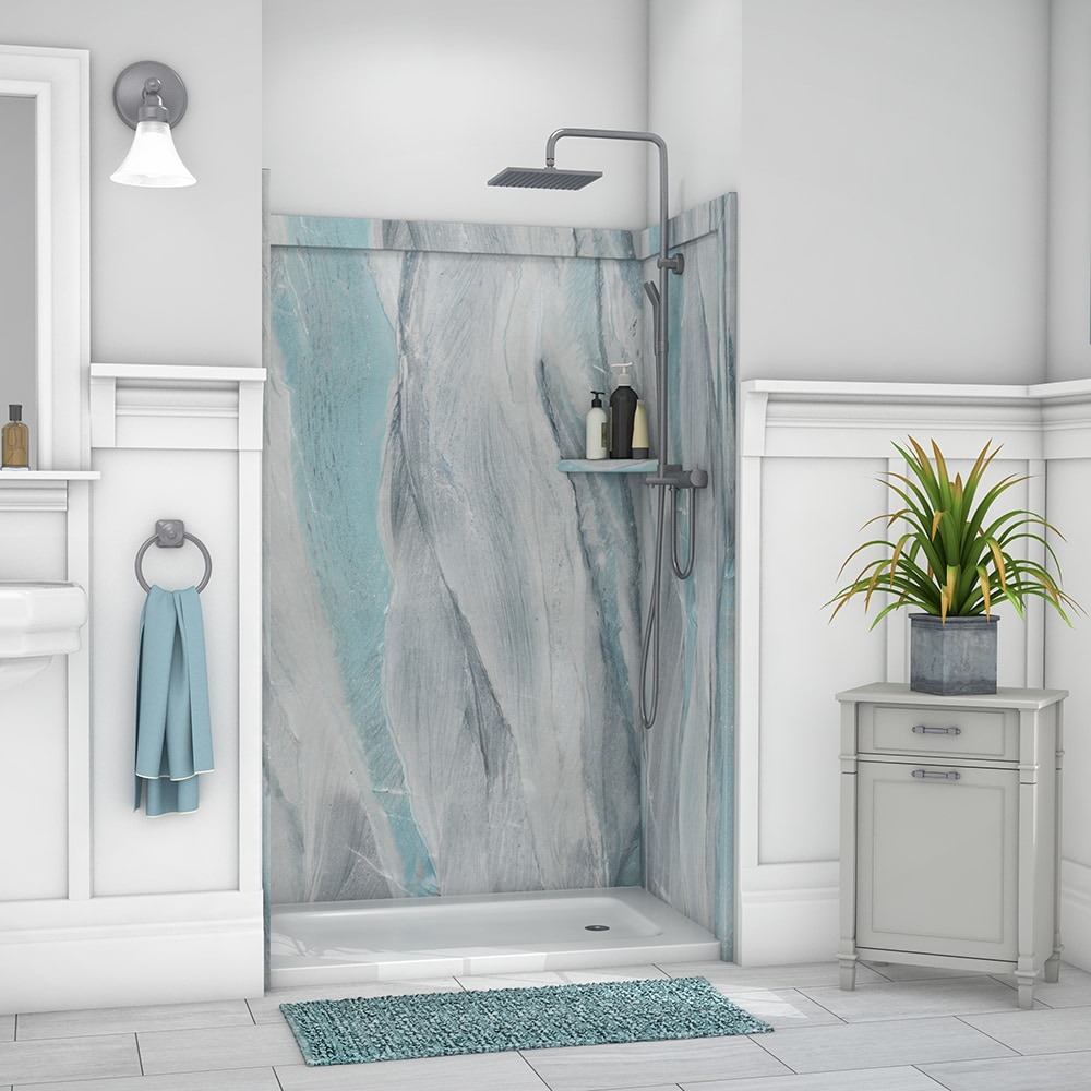 Kit de panel de ducha alcoba Triton 3.0 de 3 piezas FlexStone Elegance 3 de 48 pulgadas de ancho x 36 pulgadas de profundidad x 80 pulgadas de altura