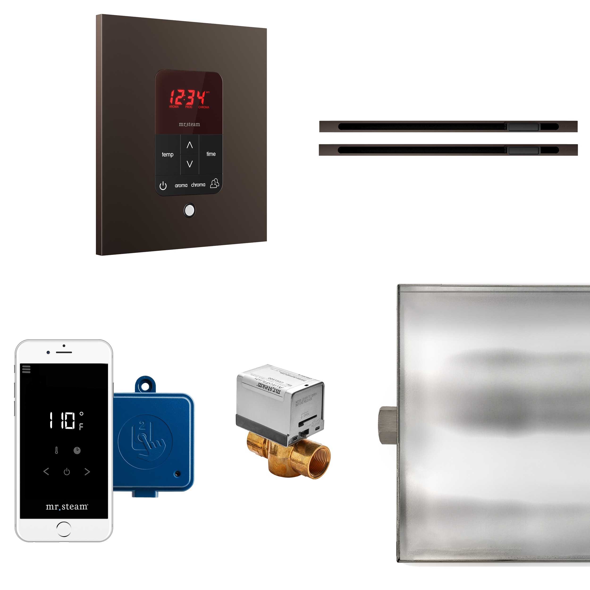 Kit de control de generador de vapor de bronce aceitado de 120 vatios de Mr. Steam