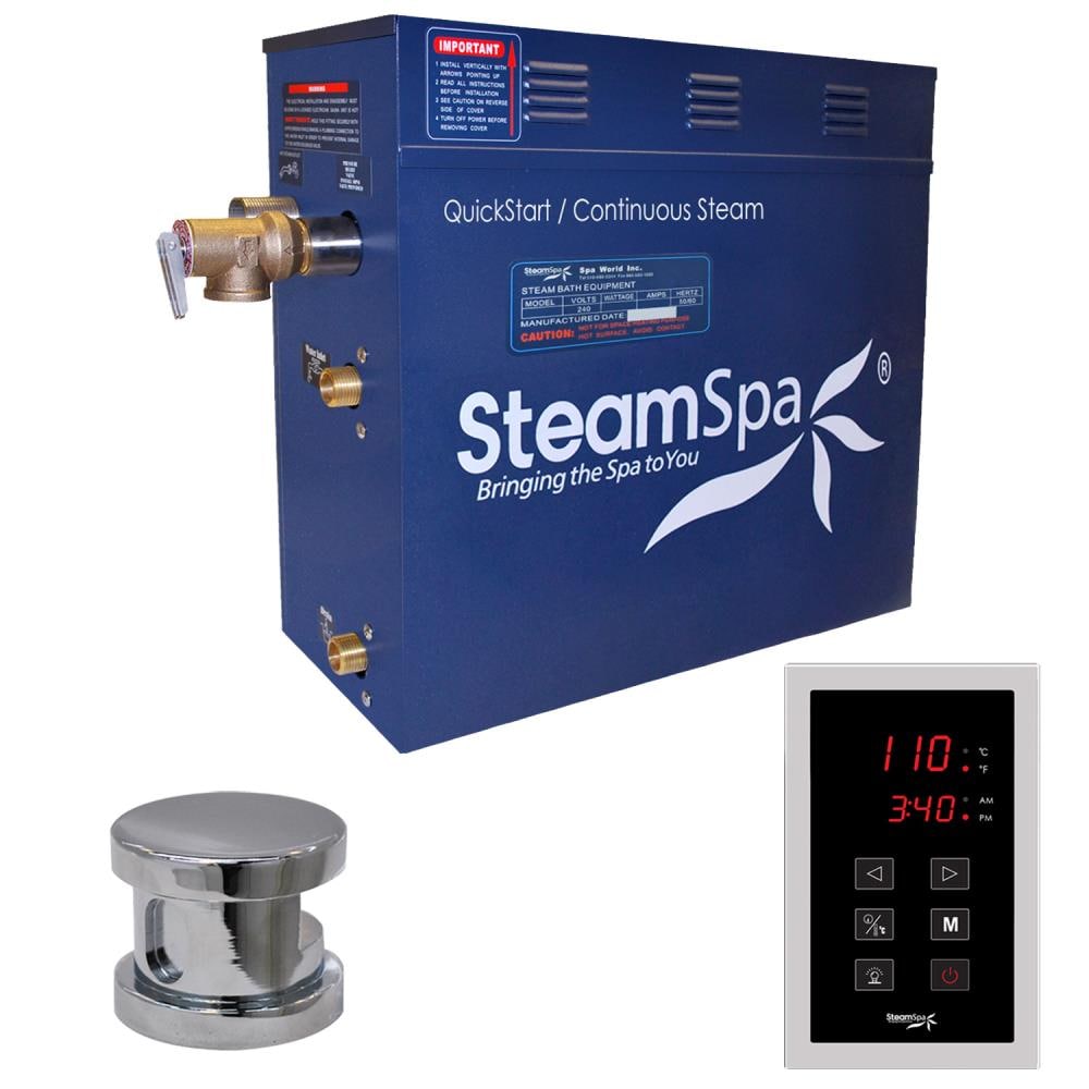 Generador de vapor cromado de 7500 vatios SteamSpa OAT750CH