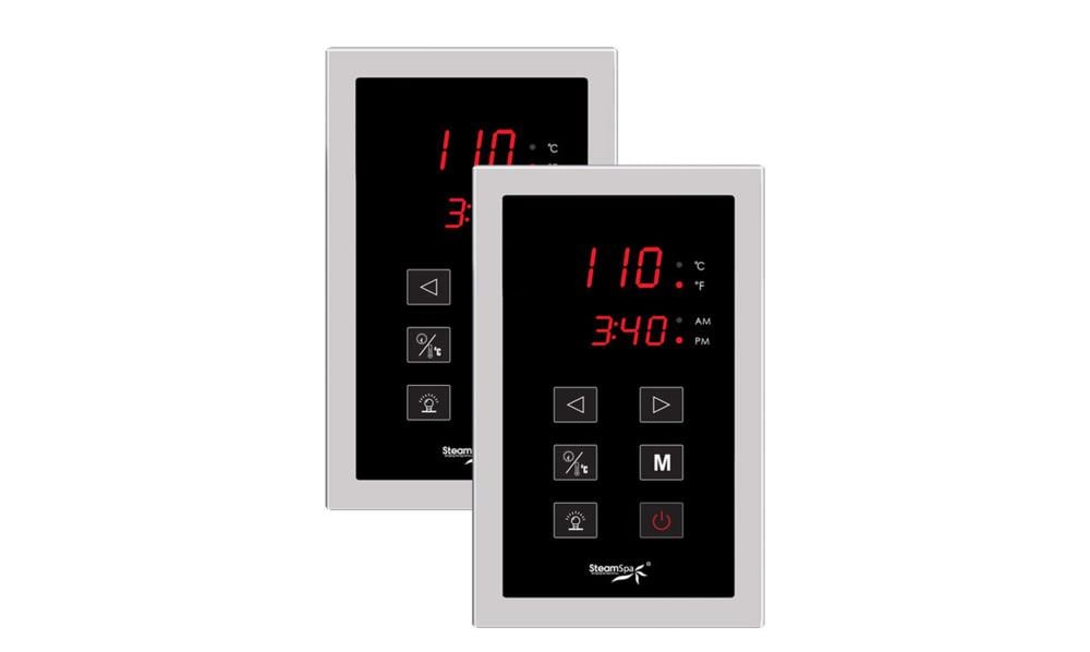 Generador de vapor SteamSpa Royal de 12000 vatios en cromo