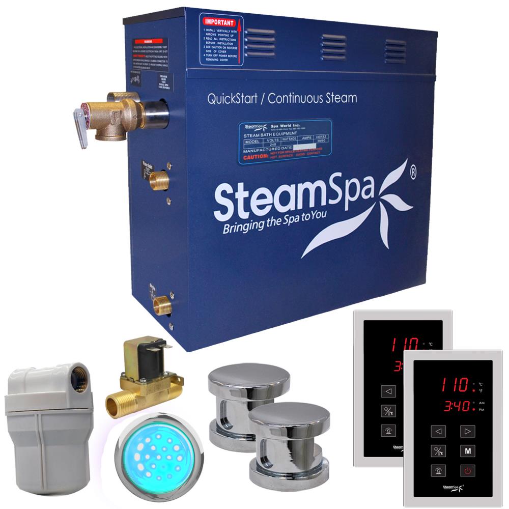 Generador de vapor SteamSpa Royal de 12000 vatios en cromo