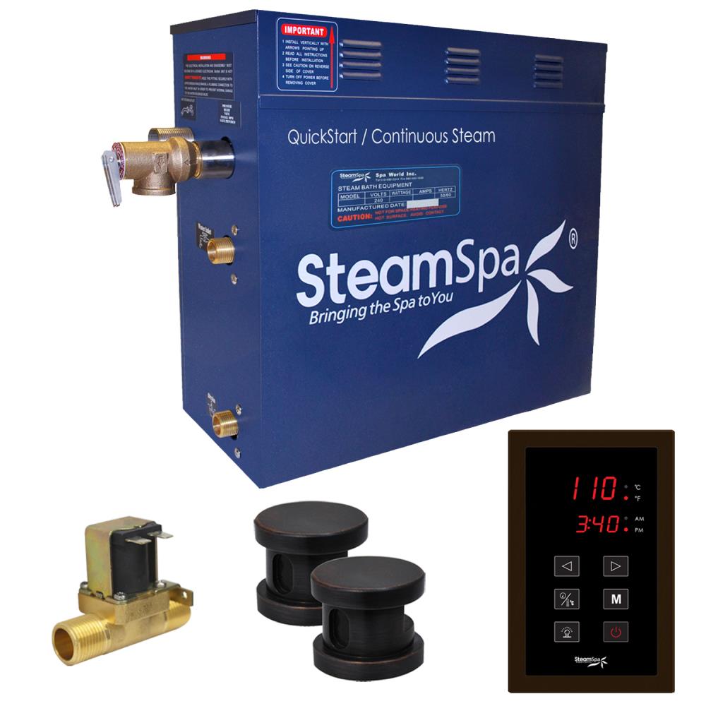 Generador de vapor azul SteamSpa Oasis de 12000 vatios OAT1200OB-A