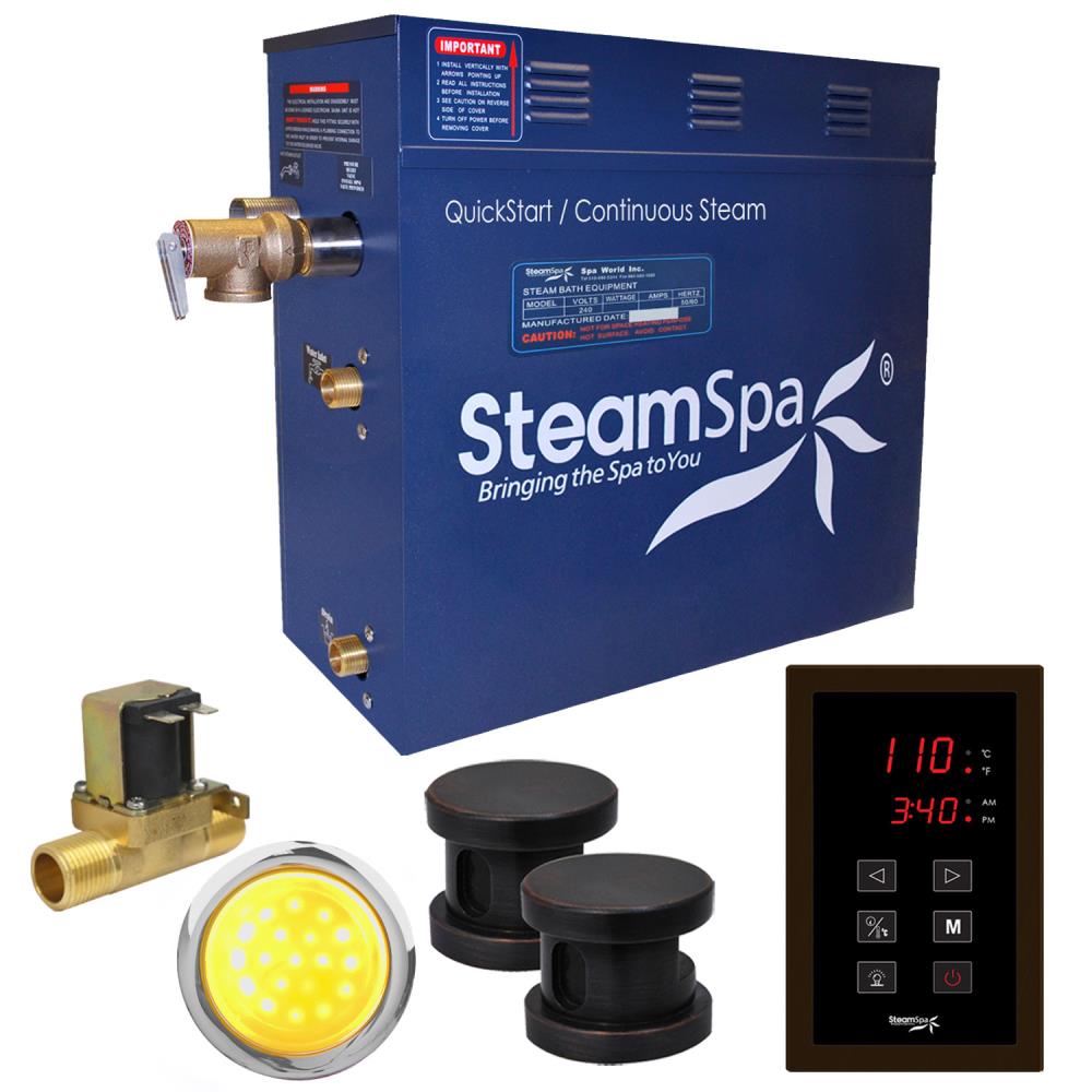 Generador de vapor SteamSpa Indulgence de 12000 vatios en bronce aceitado (INT1200OB-A)