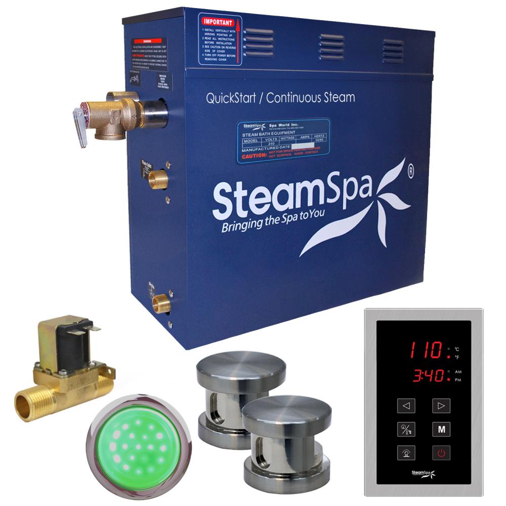 Generador de vapor SteamSpa Indulgence de 12000 vatios en níquel cepillado INT1200BN-A