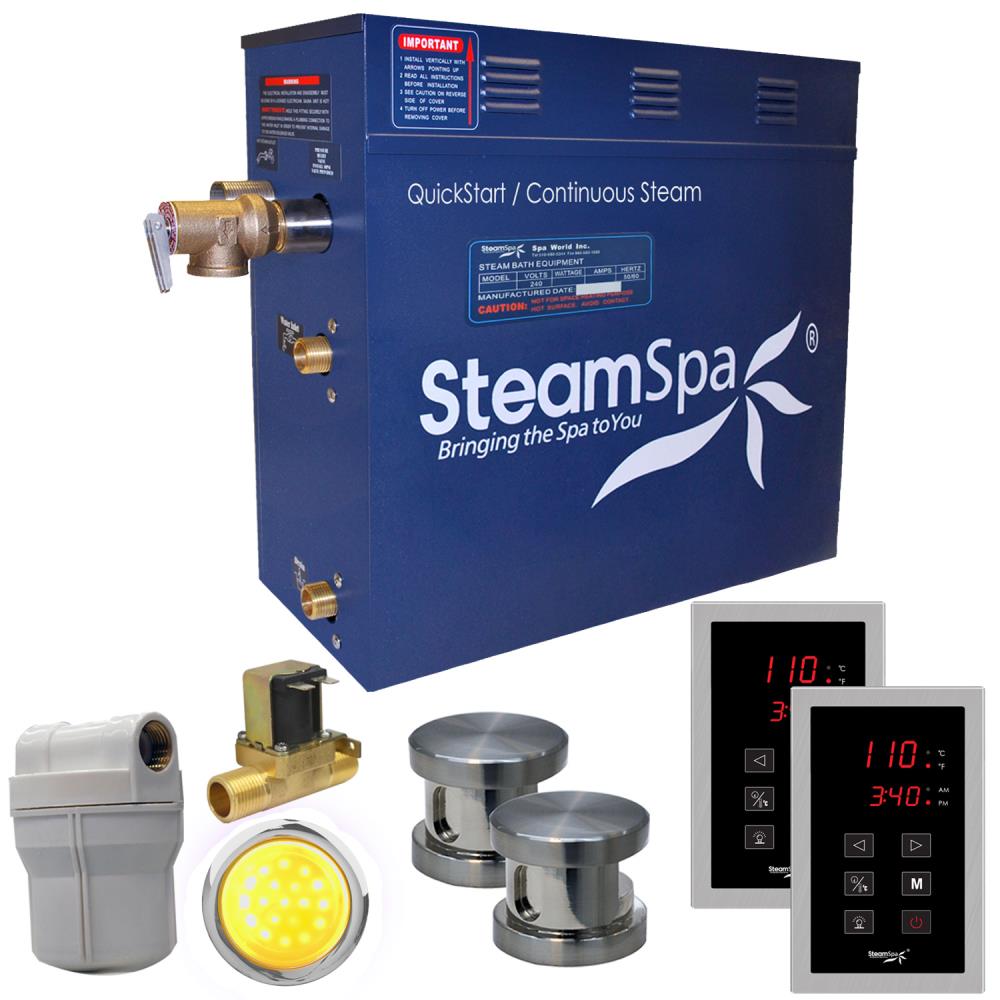 Generador de vapor de níquel cepillado de 12000 vatios SteamSpa Royal RYT1200BN-A