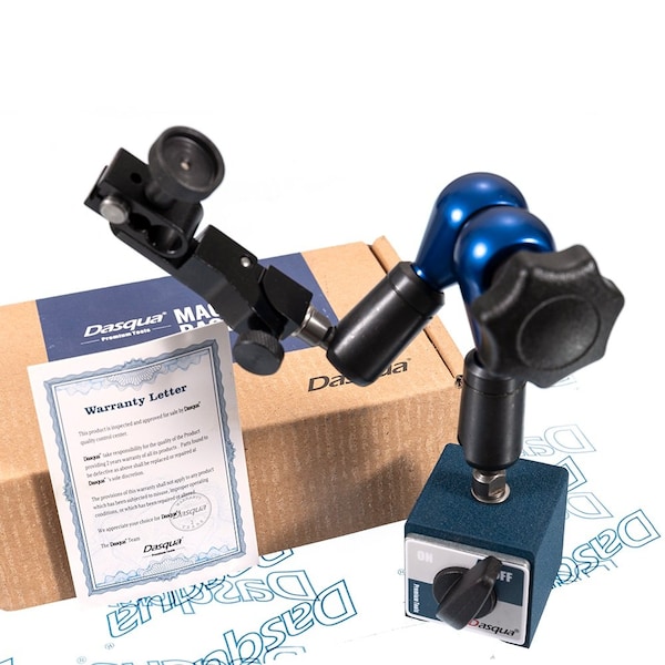 H & H Industrial Products Dasqua 110 lbs. Power Pull 220mm Arm Length Magnetic Base - 7121-0020
