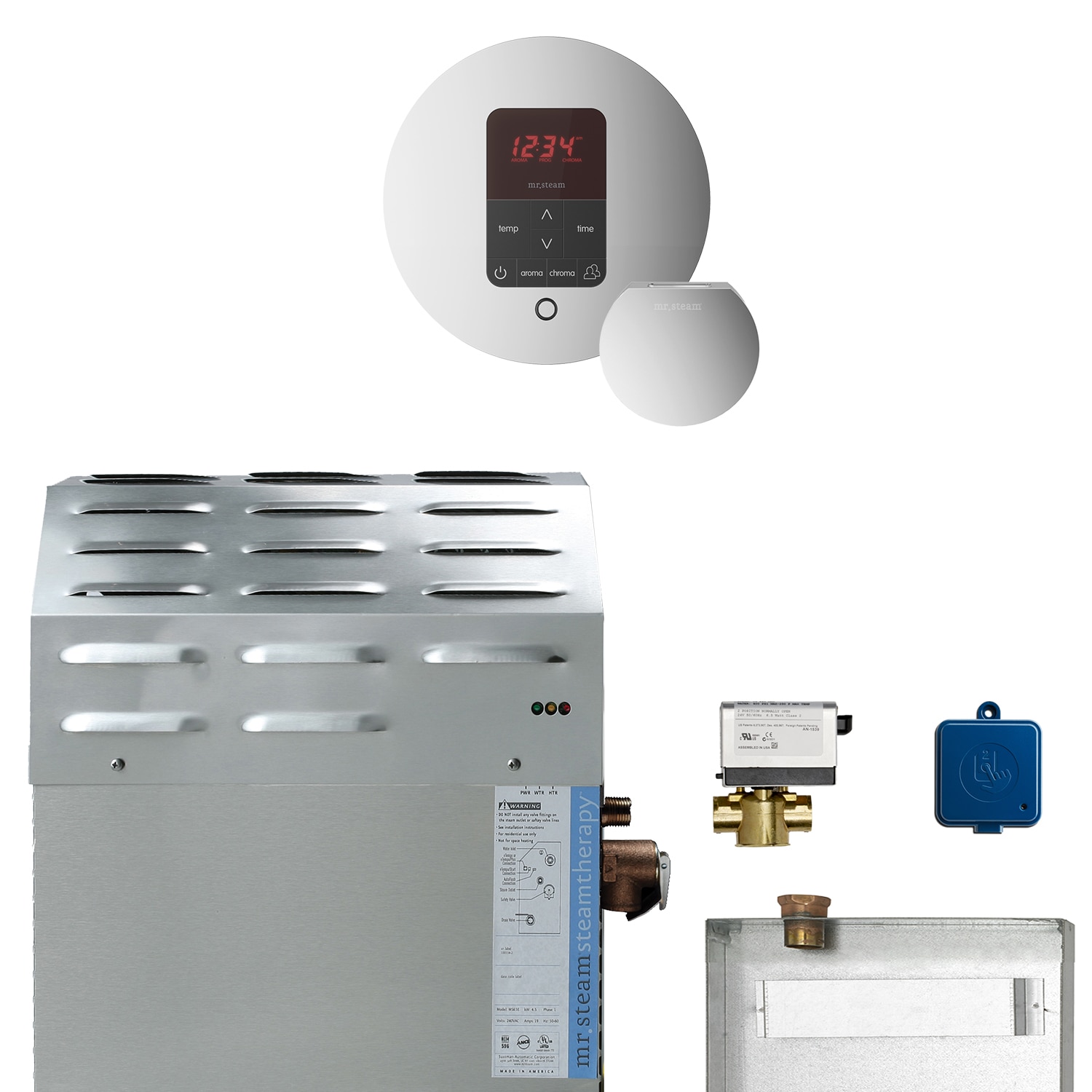 Kit de control para generador de vapor de cromo pulido de 12000 vatios de Mr. Steam 12C1ACA0000