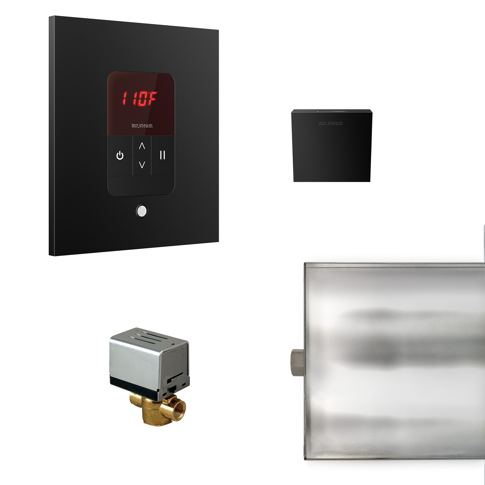 Kit de control de generador de vapor negro mate de 120 vatios Sr. Steam