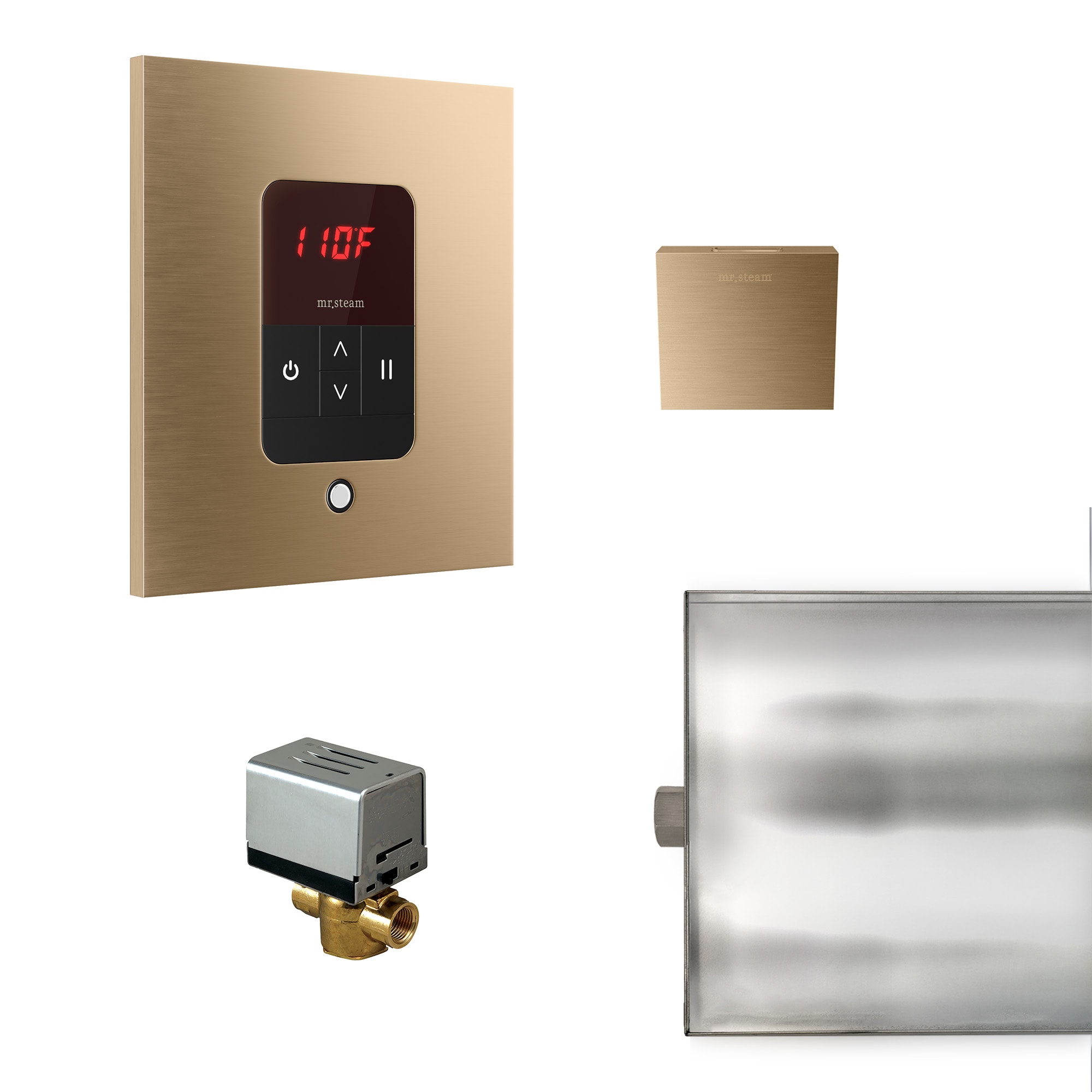 Kit de control para generador de vapor en bronce cepillado de 120 vatios de Mr. Steam
