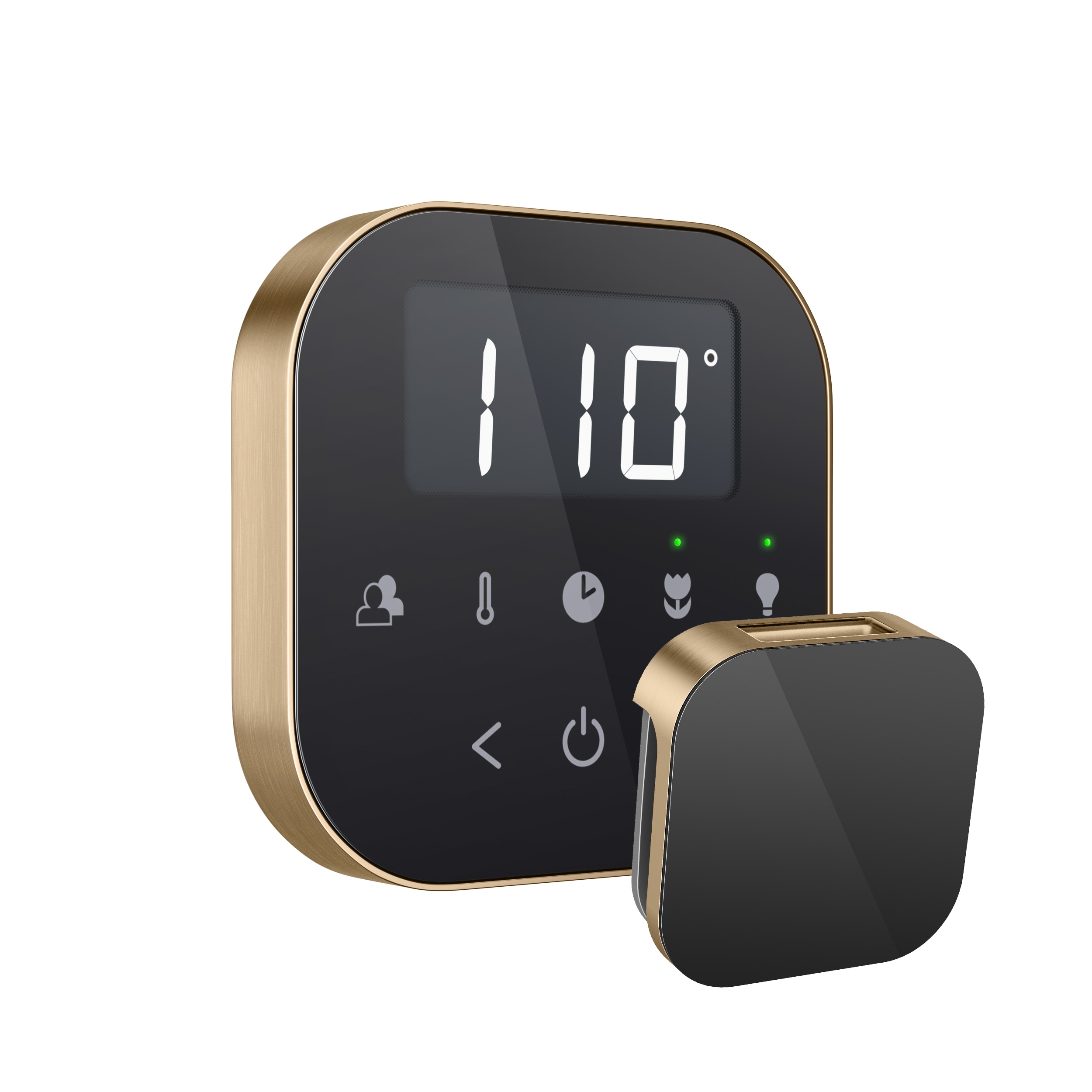 Kit de control para generador de vapor en negro bronce cepillado de 120 watts Sr. Steam ABUTLER1B-BB.