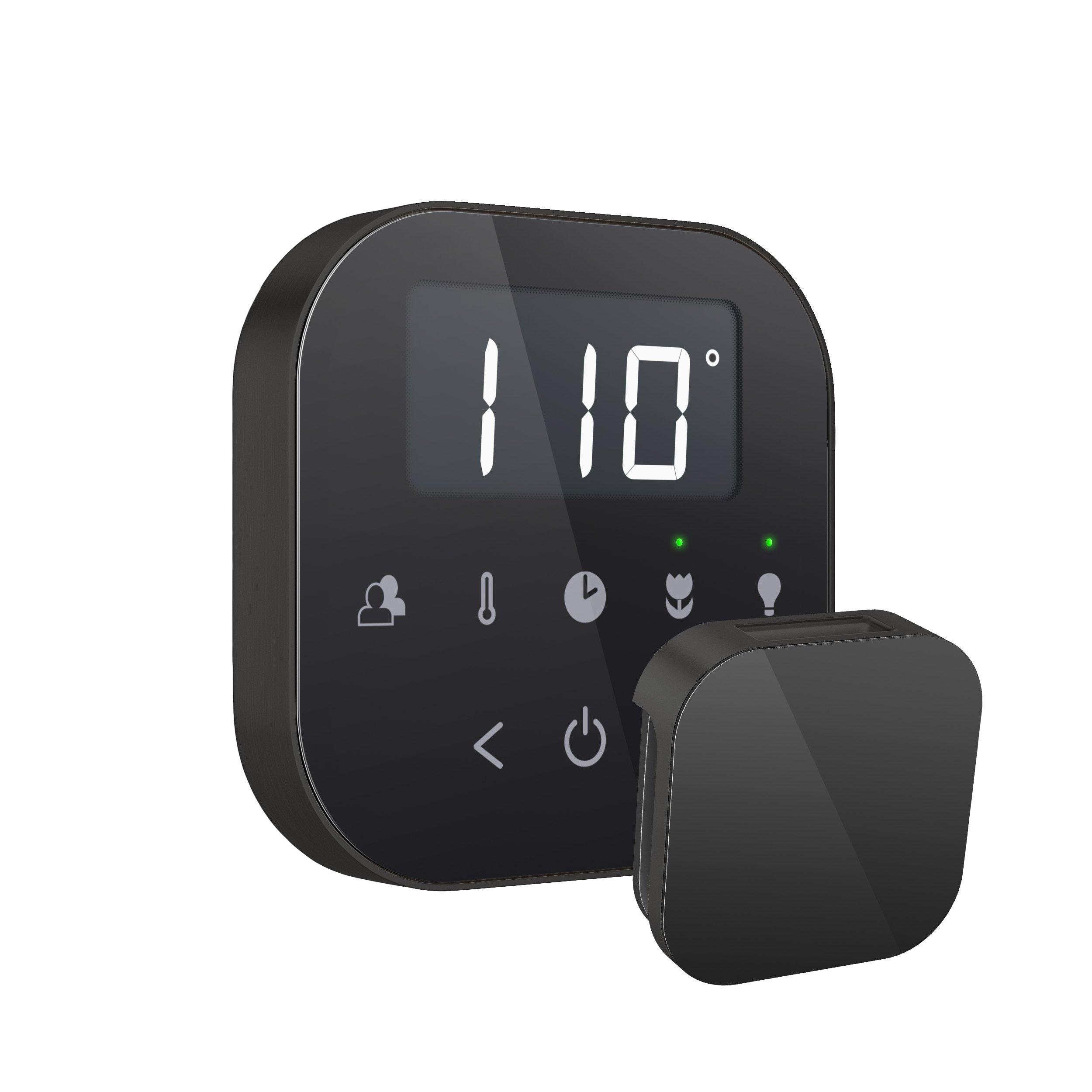 Kit de control de generador de vapor negro mate de 120 vatios de Sr. Steam ABUTLER1B-MB.