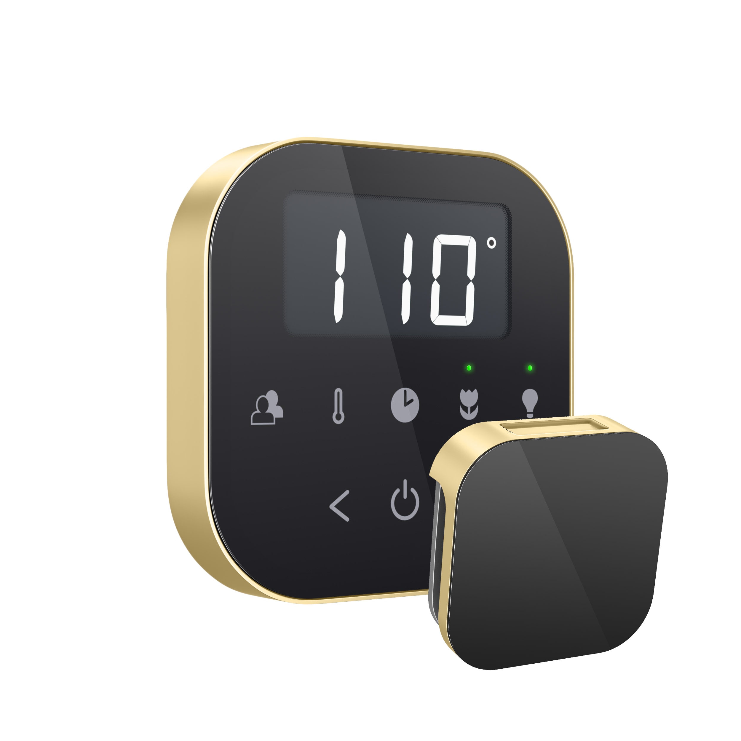 Kit de control para generador de vapor en latón satinado negro de 120 watts de Mr. Steam
