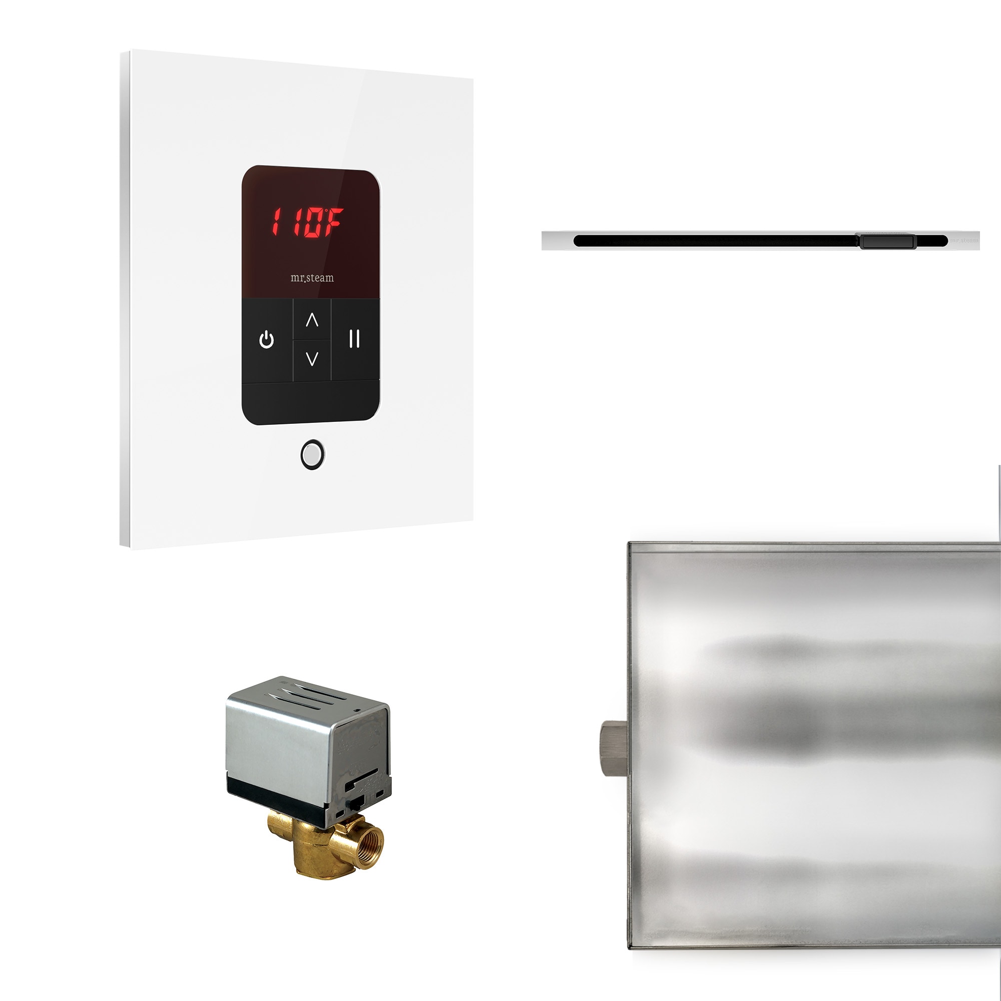 Kit de control de generador de vapor de vidrio blanco de 120 vatios Sr. Steam BBUTLERLSWH