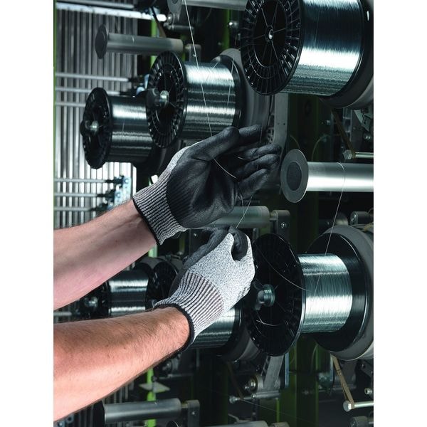 Guantes recubiertos resistentes a cortes de Ansell, Nivel de corte A3, 13 ga, Gris, Talla S (7) - 11-435