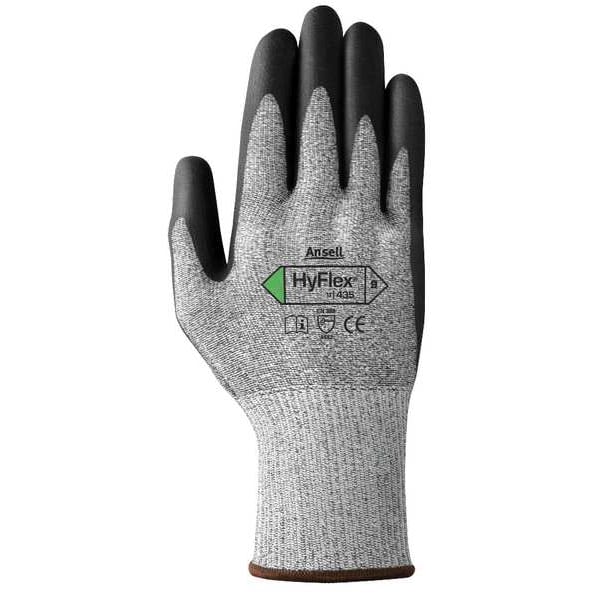 Guantes recubiertos resistentes a cortes de Ansell, Nivel de corte A3, 13 ga, Gris, Talla S (7) - 11-435