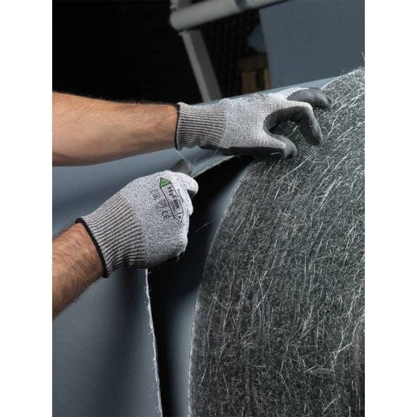 Guantes recubiertos resistentes a cortes de Ansell, Nivel de corte A3, 13 ga, Gris, Talla S (7) - 11-435