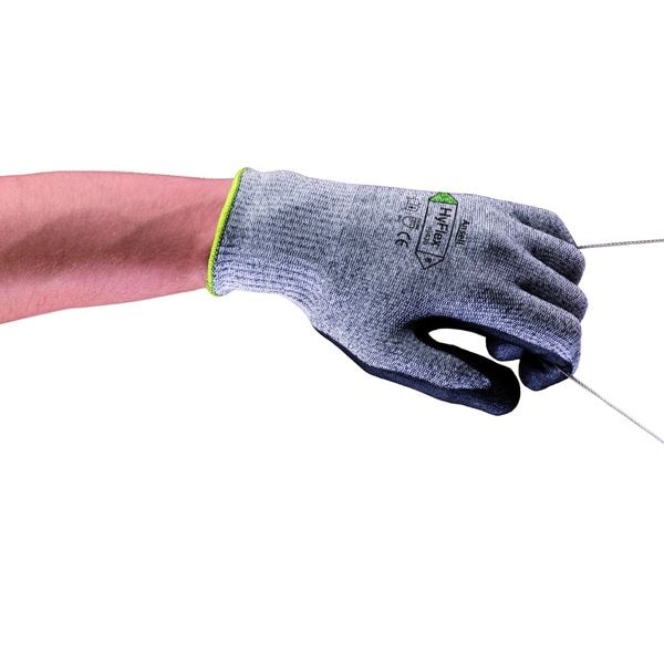 Guantes recubiertos resistentes a cortes de Ansell, Nivel de corte A3, 13 ga, Gris, Talla S (7) - 11-435