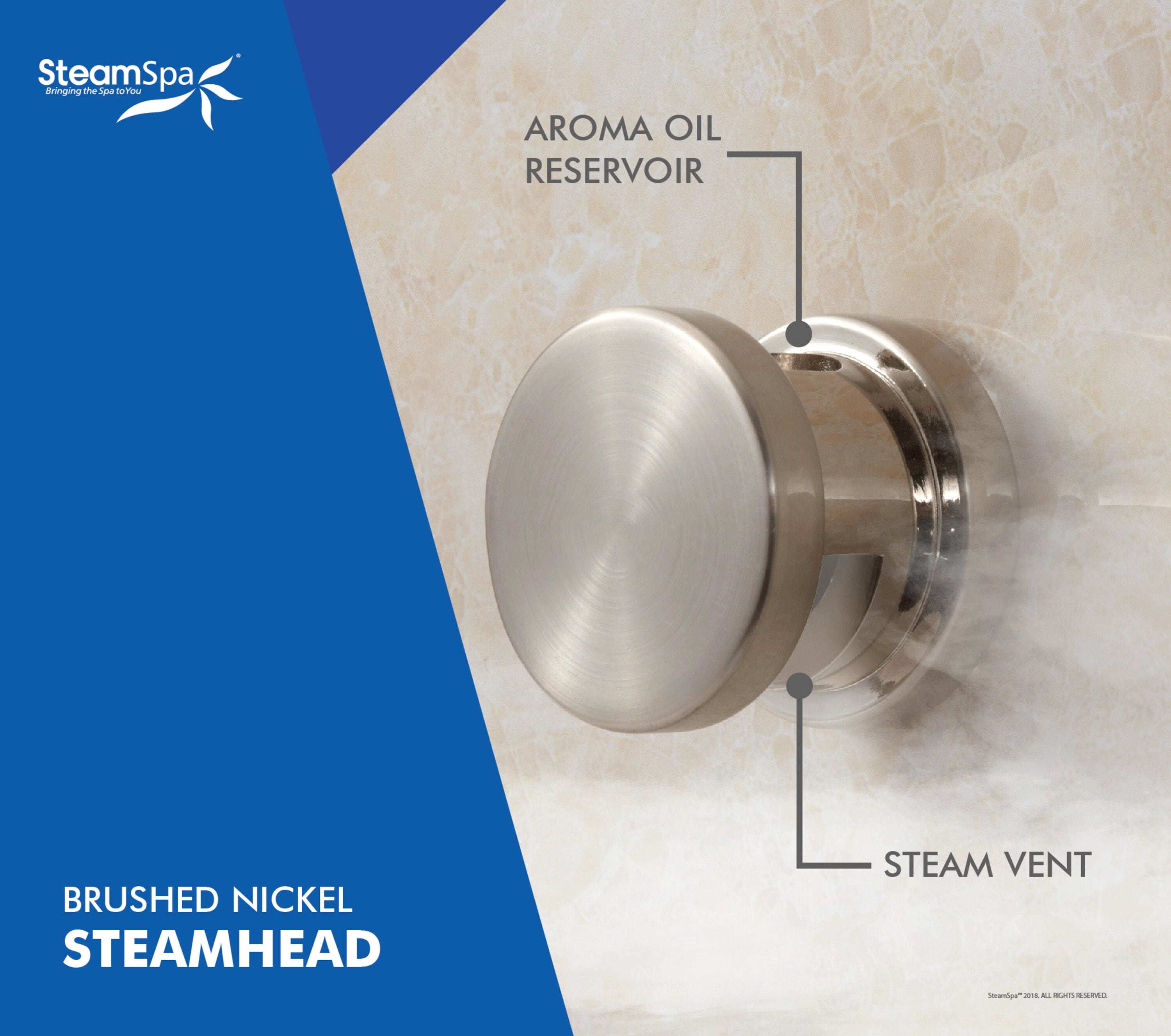 Generador de vapor SteamSpa Black Series de 10500 vatios en níquel cepillado BKT1050BN-ADP