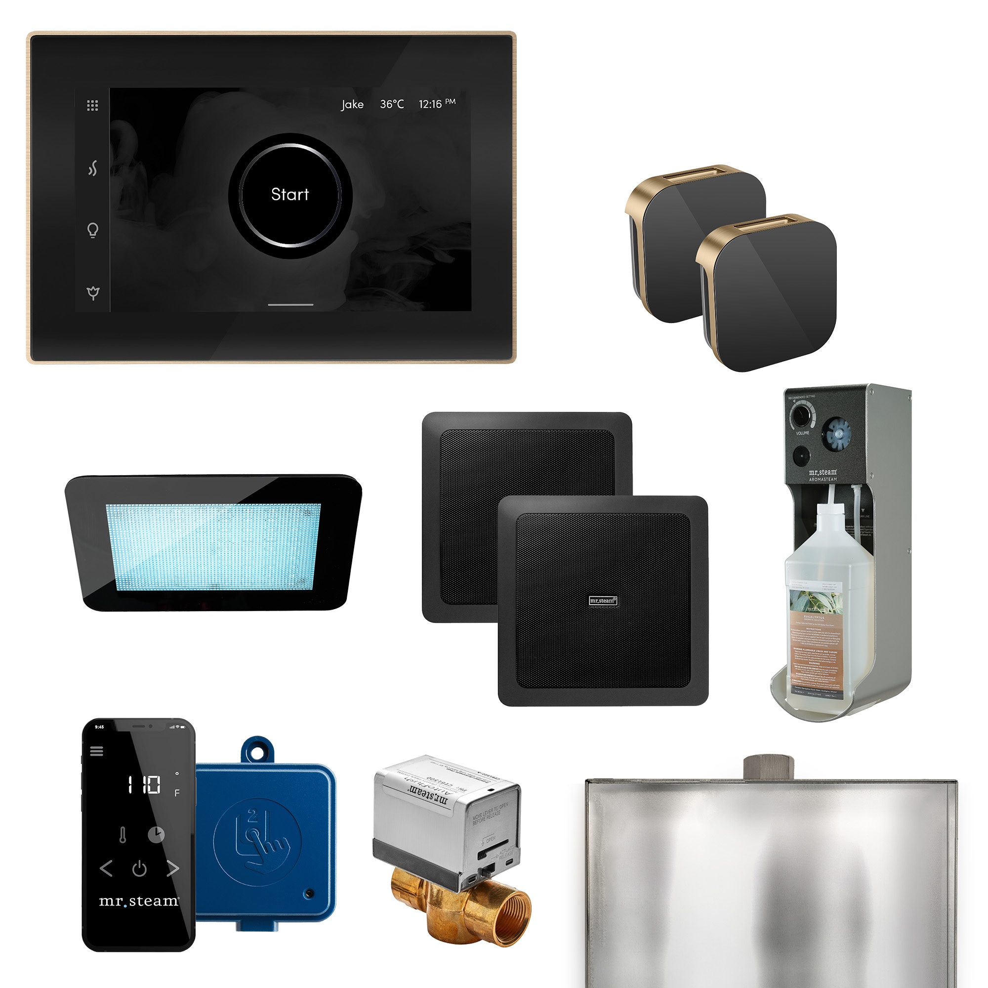 Kit de control para generador de vapor Mr. Steam Xdream Linear de 500 vatios en cromo pulido XDRM1WHLPC