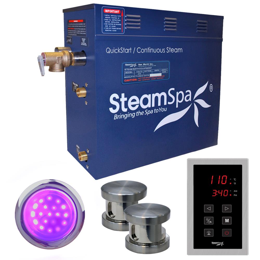 Generador de vapor SteamSpa Indulgence de 10500 vatios en níquel cepillado INT1050BN