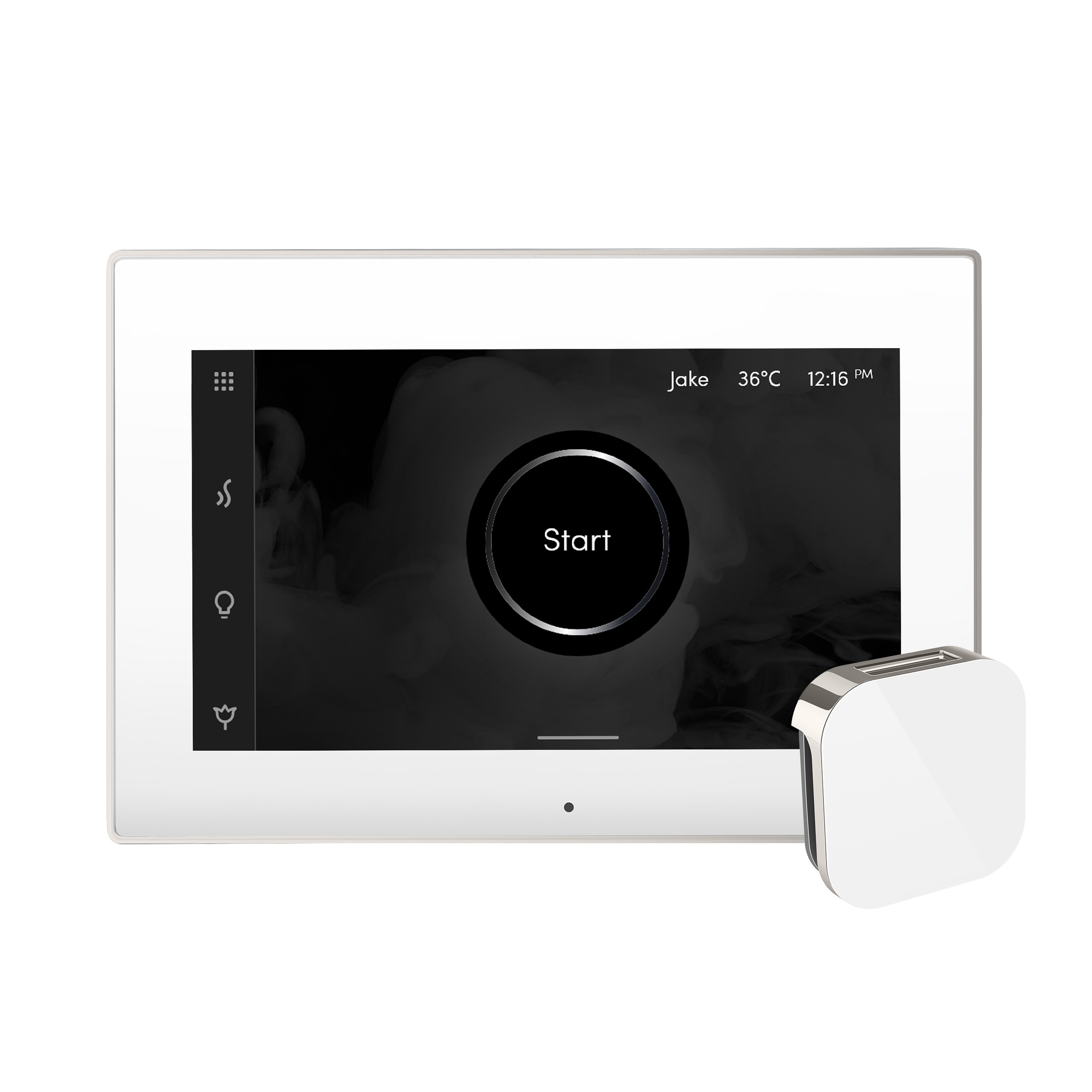 Unidad de control de vapor blanco pulido de níquel de 120 vatios de Mr. Steam