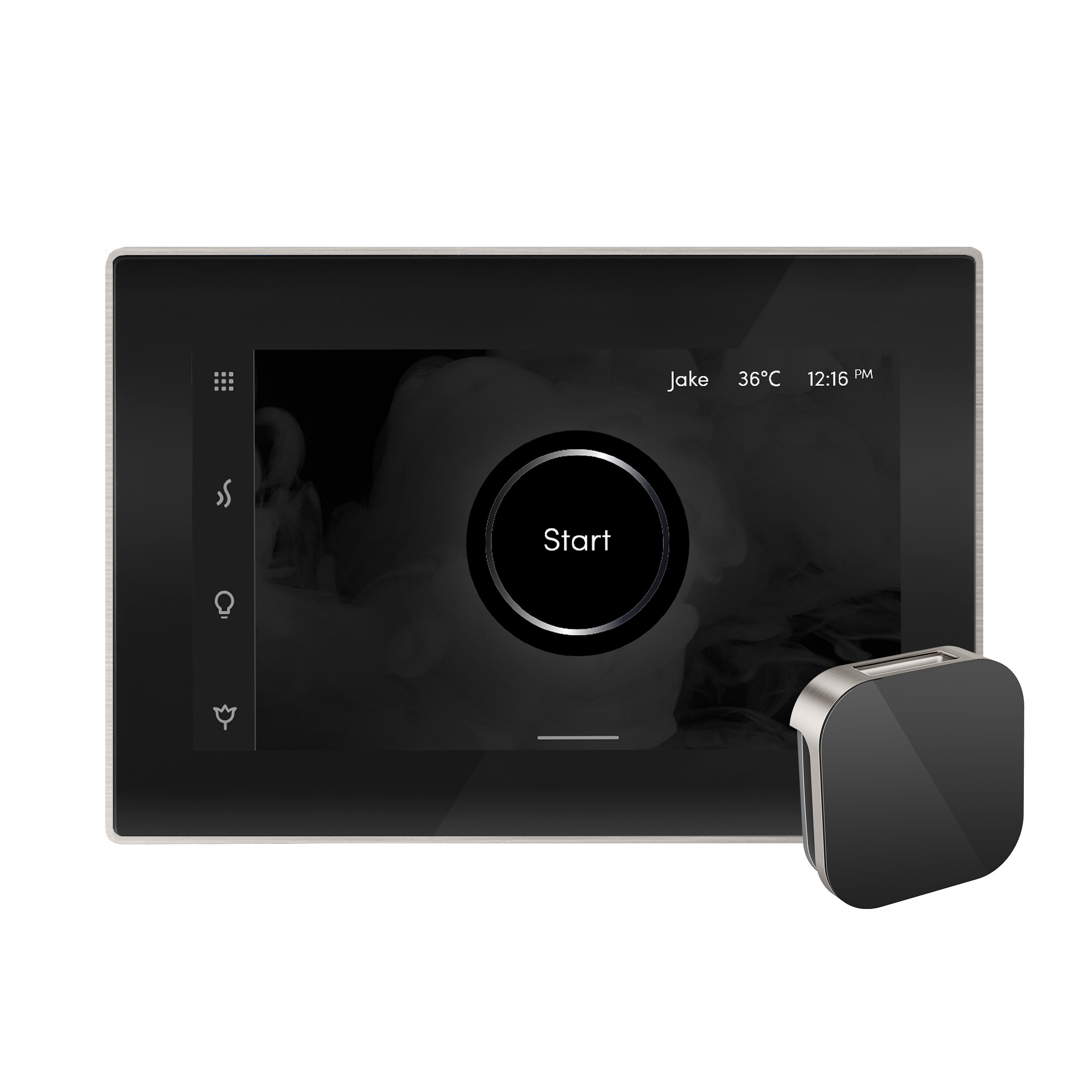 Control de vapor Mr. Steam de 120 vatios en negro y níquel cepillado