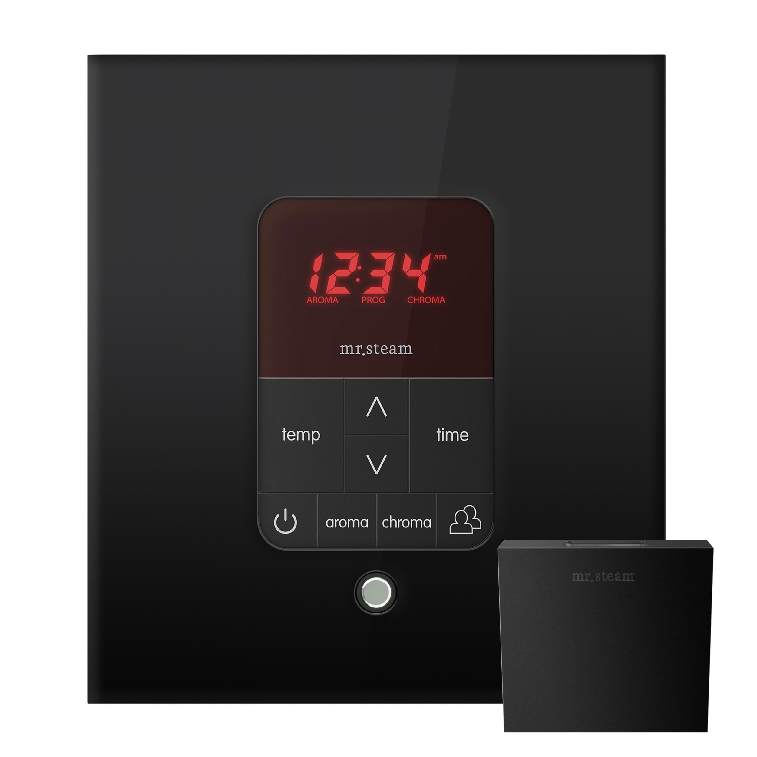 Kit de control de generador de vapor en negro mate de 120 vatios Sr. Steam MSBUTLER1SQ-MB