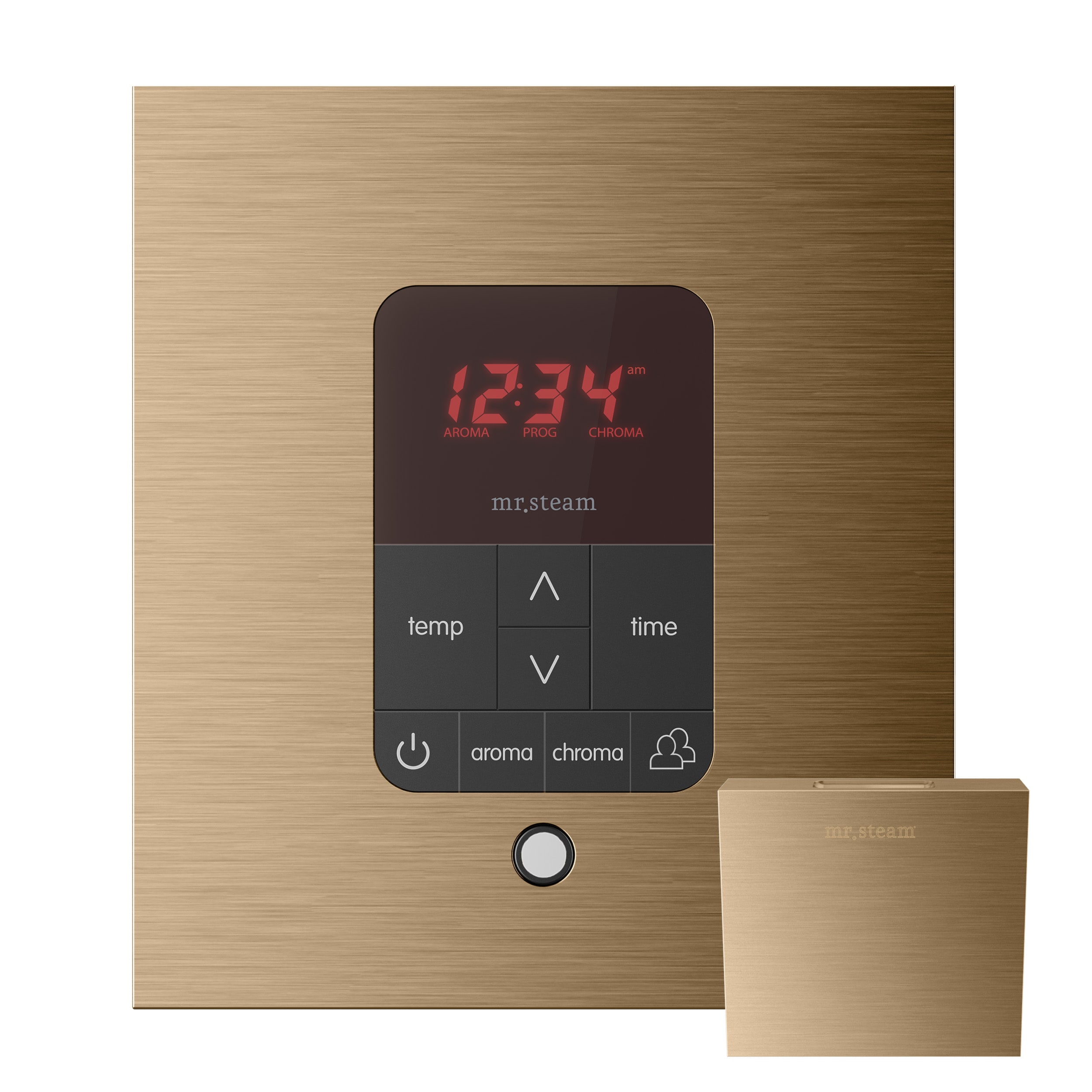 Kit de control de generador de vapor de bronce cepillado de 120 vatios de Mr. Steam MSBUTLER1SQ-BB