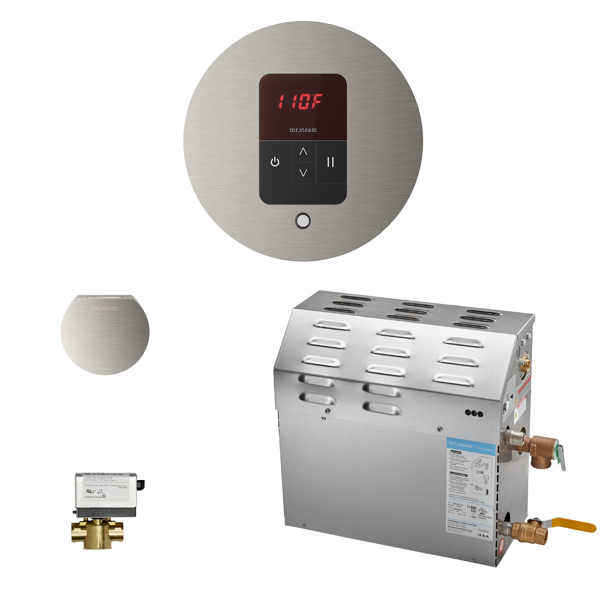Kit de control de generador de vapor de 9000 vatios en níquel cepillado - 400C1ATRDBN