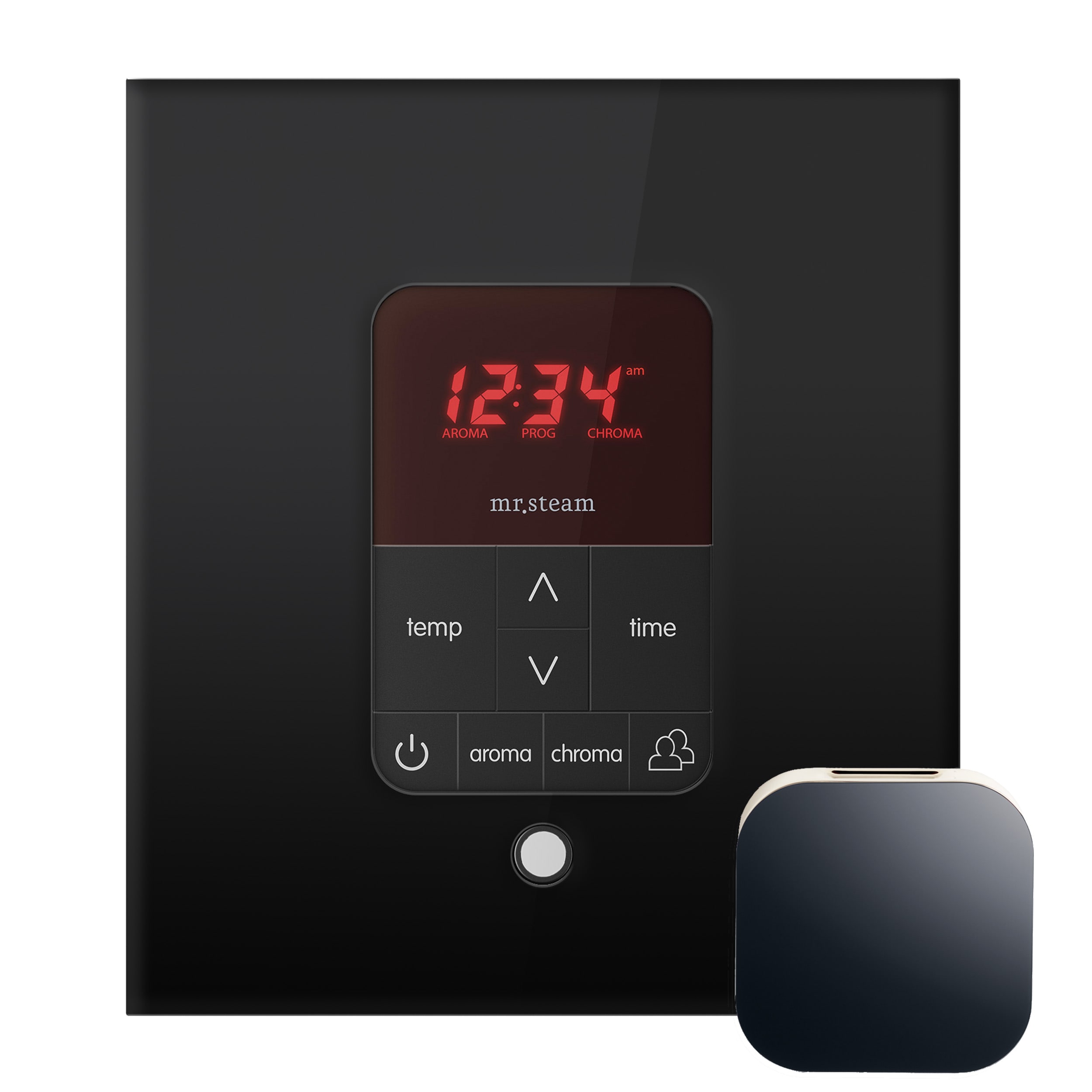Kit de control para generador de vapor de vidrio negro de 120 vatios de Mr. Steam MSBUTLERXSQ-BK