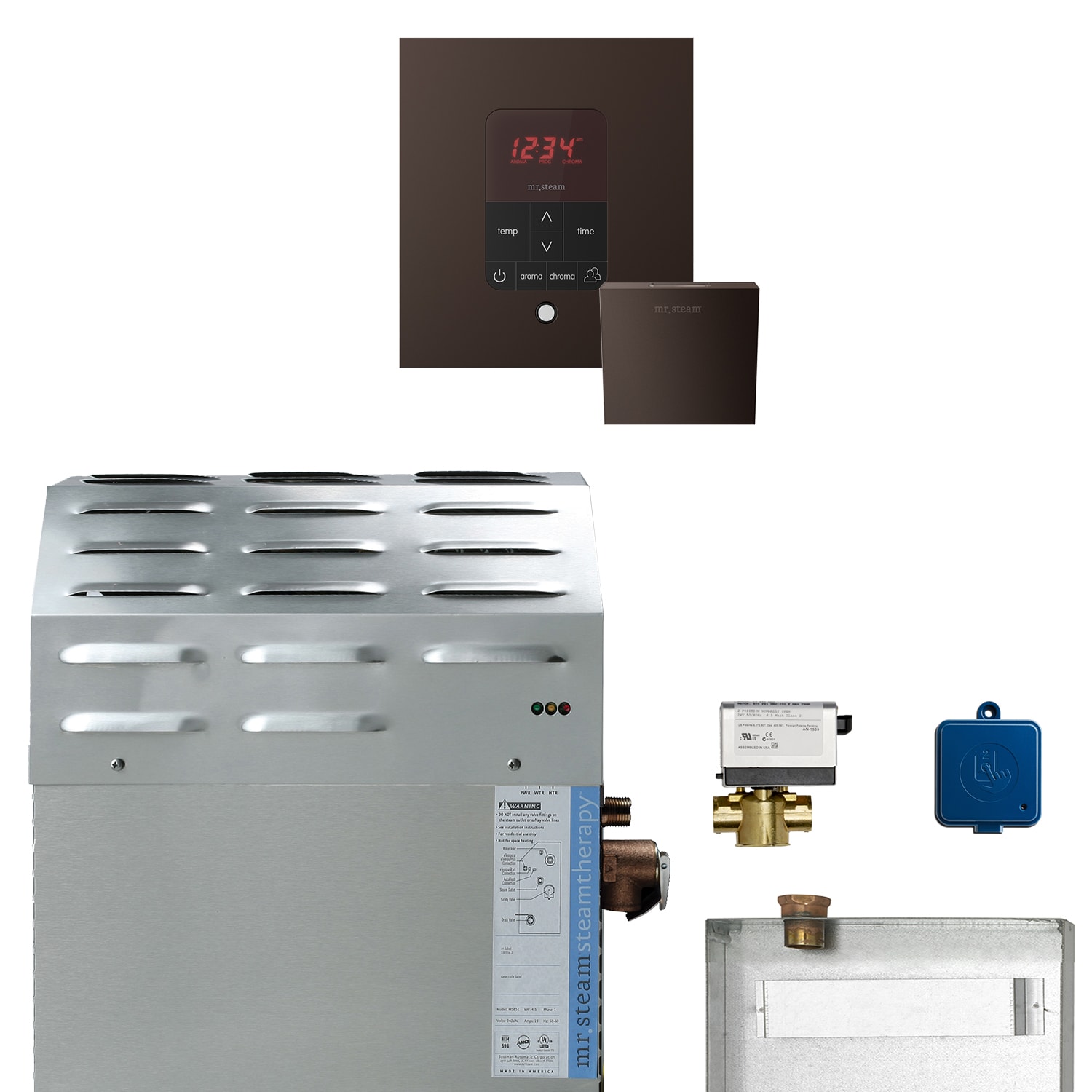 Kit de control para generador de vapor de bronce aceitado de 12000 vatios de Mr. Steam.