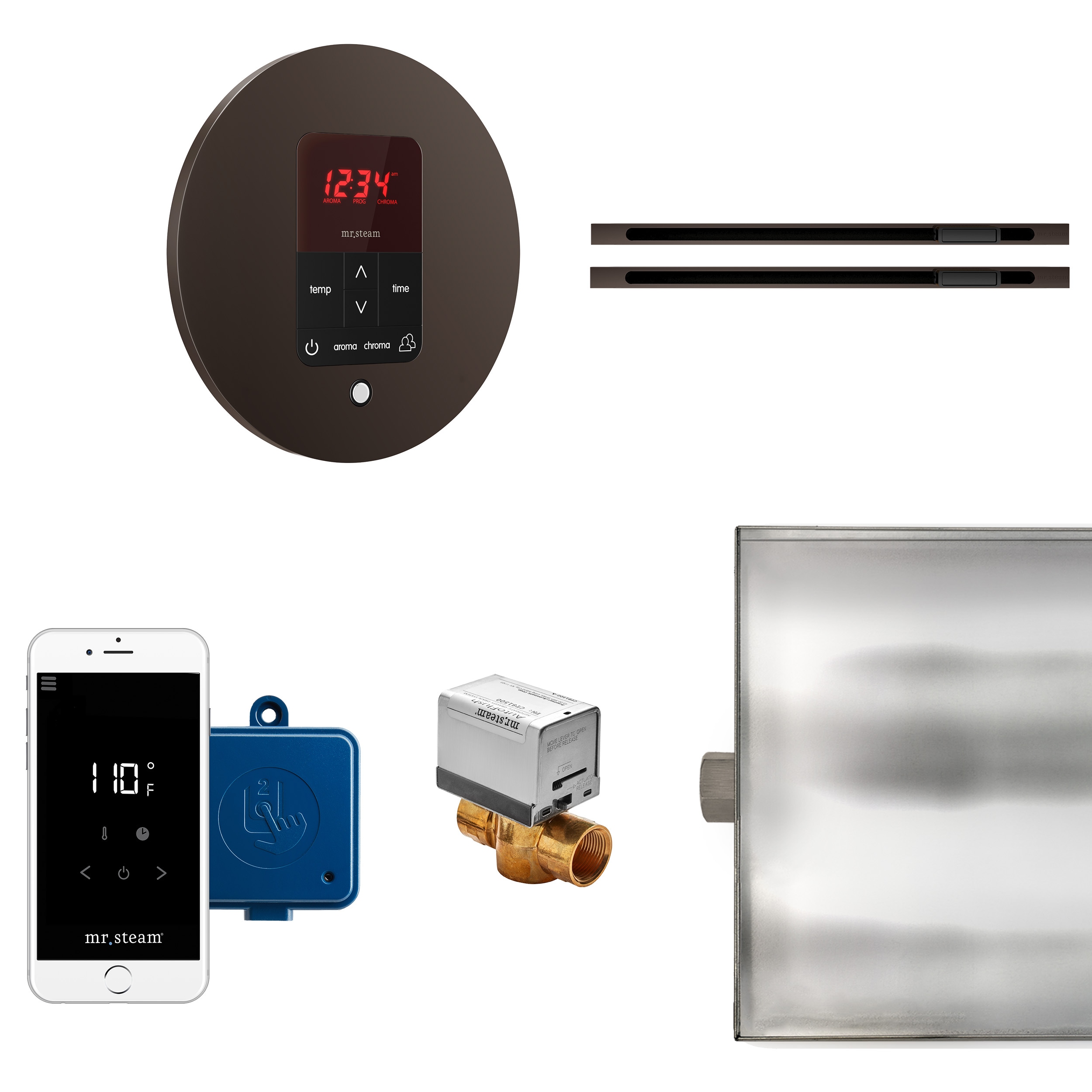 Kit de control de generador de vapor de bronce aceitado de 120 vatios de Mr. Steam