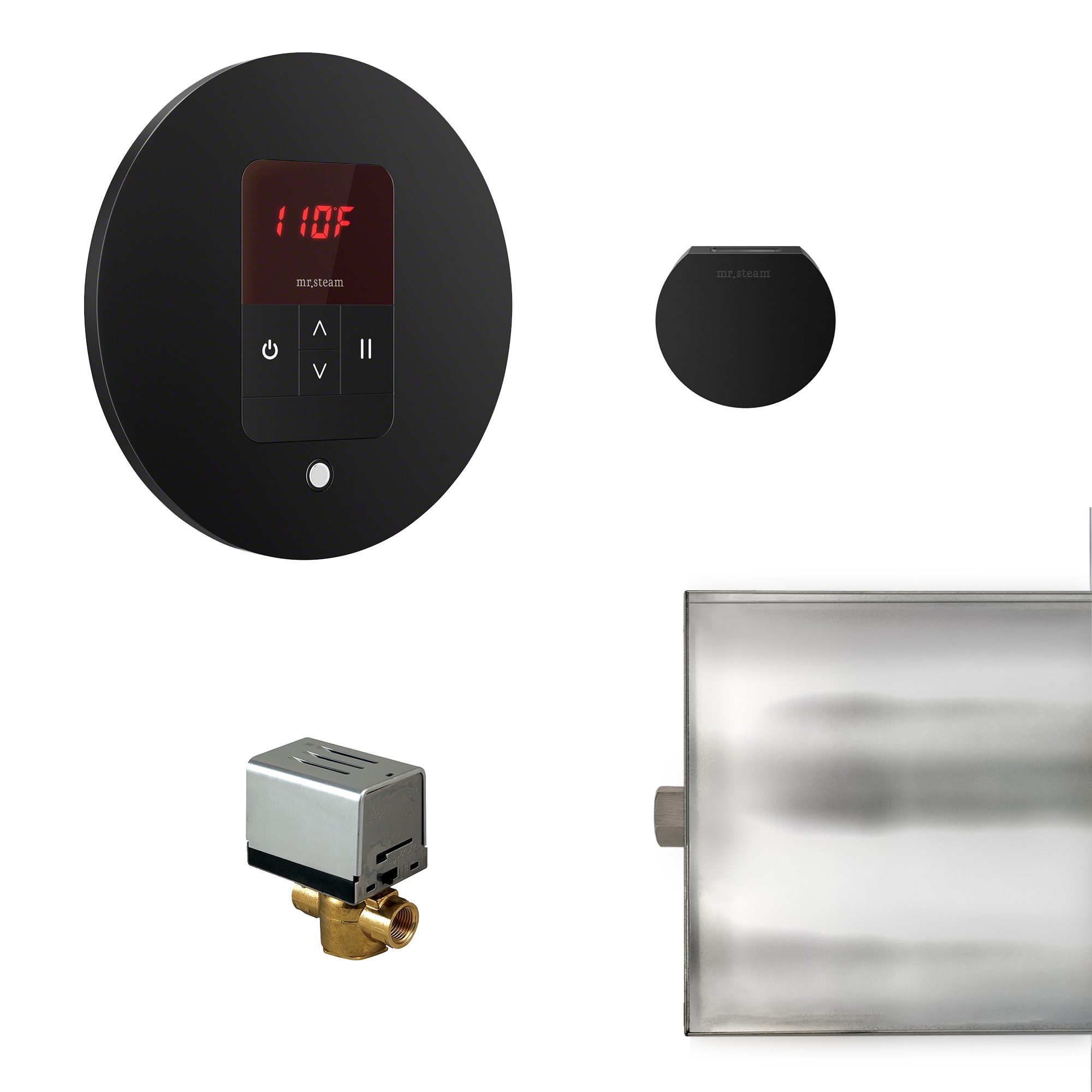 Kit de control de generador de vapor en negro mate de 120 vatios de Mr. Steam