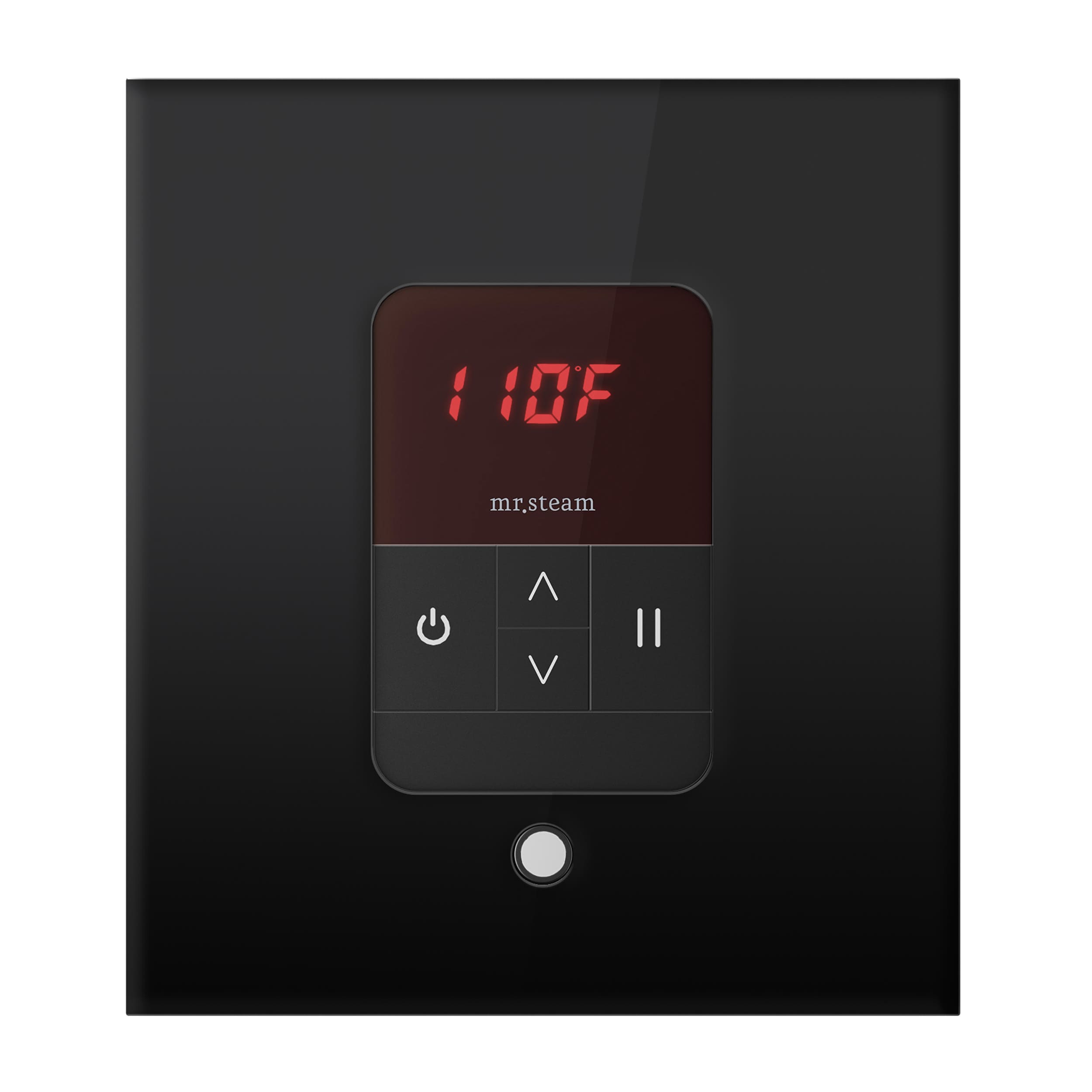 Unidad de control de vapor de vidrio negro de 120 vatios de Mr. Steam MSITEMPOSQ-BK