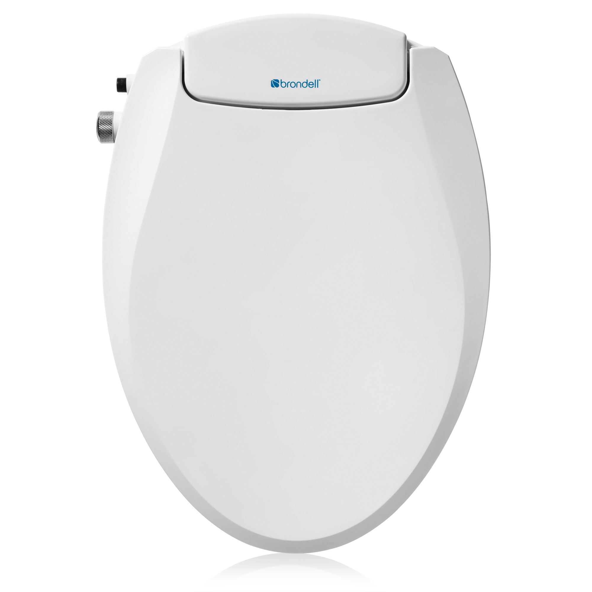 Asiento de Bidé para Inodoro de Plástico Blanco con Cierre Suave, Forma Alargada - Brondell Ecoseat S101-EW