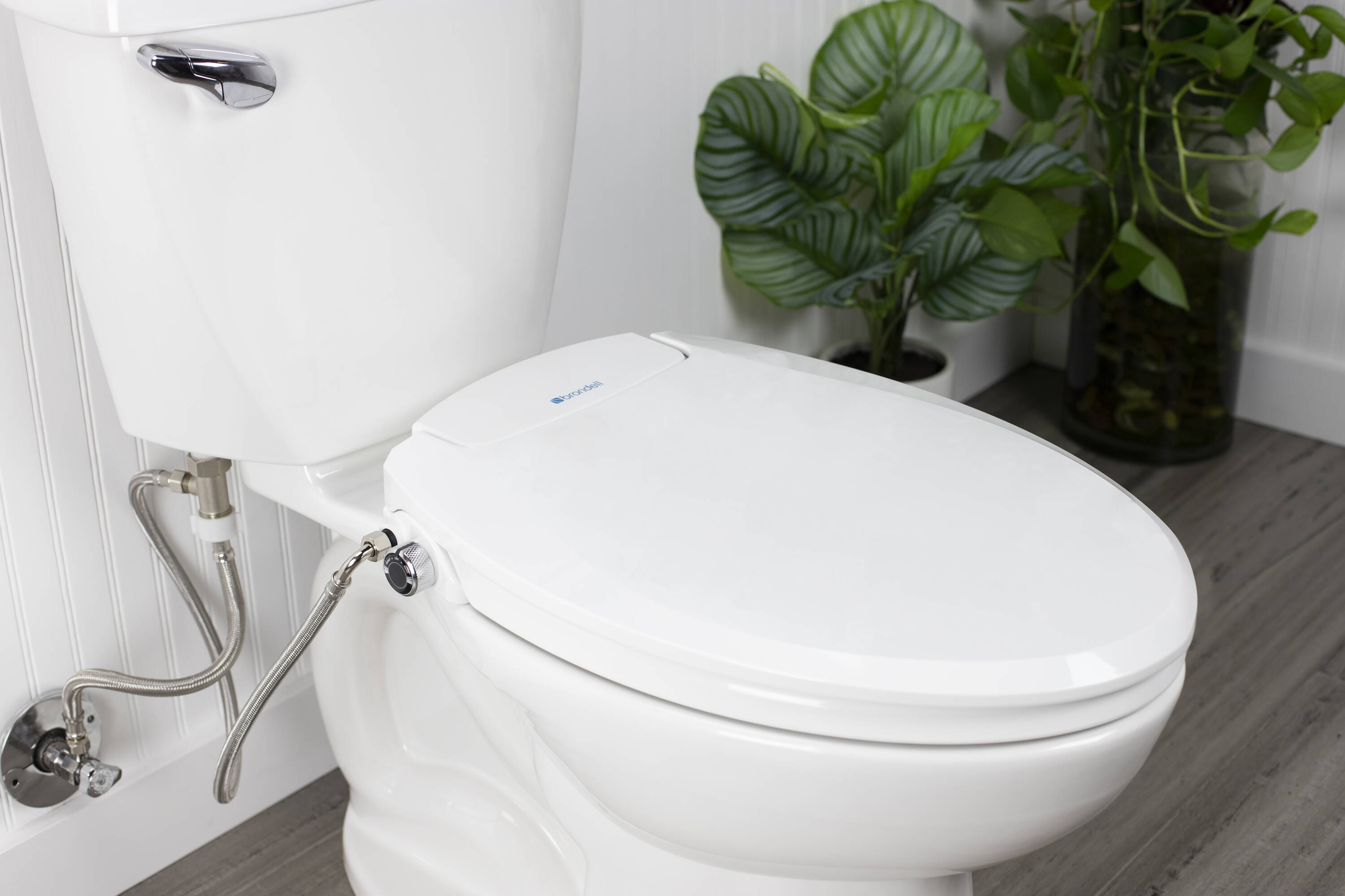 Asiento de Bidé para Inodoro de Plástico Blanco con Cierre Suave, Forma Alargada - Brondell Ecoseat S101-EW