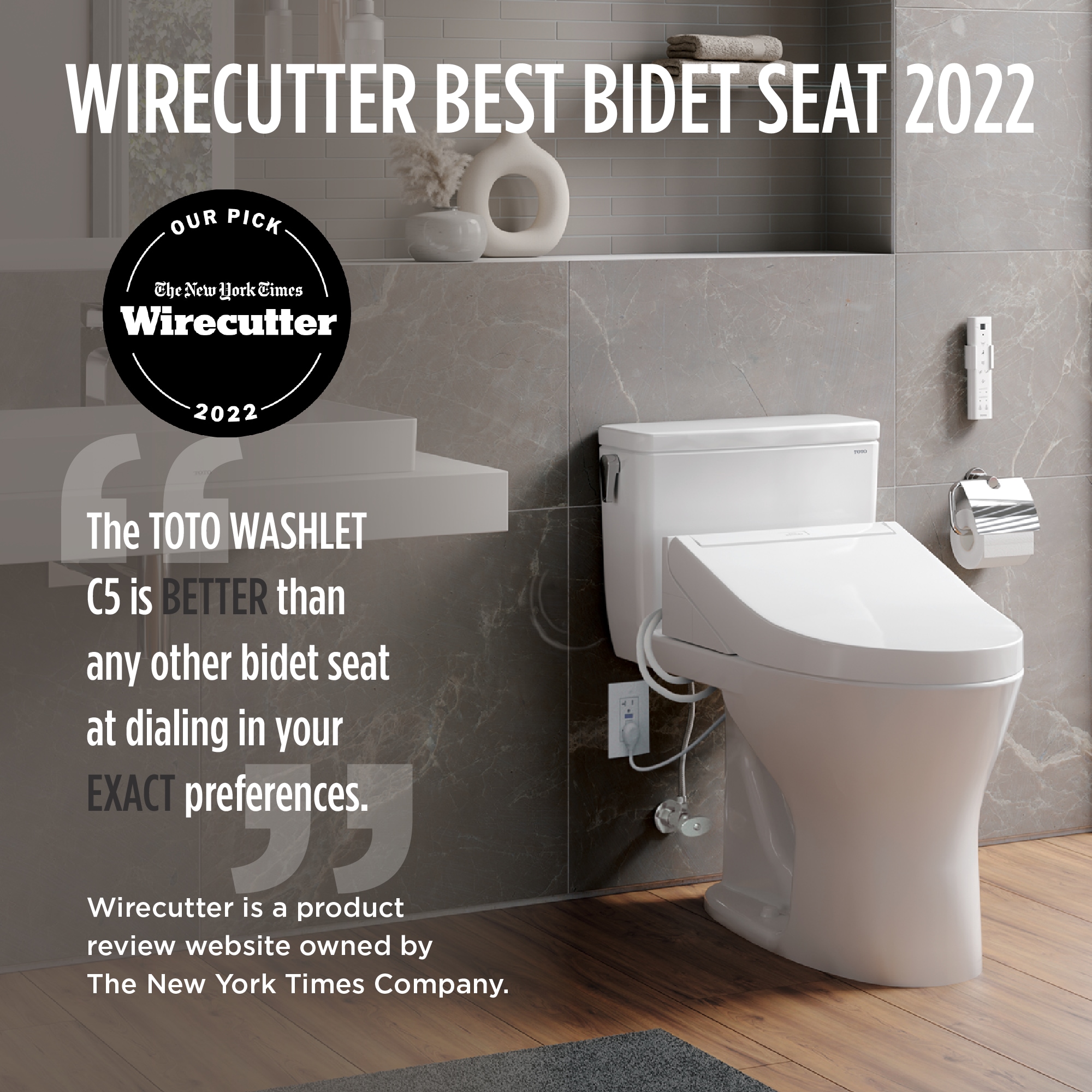 Asiento de Inodoro con Bidet Calentado Suave de Cierre Lento en Blanco de Algodón de Plástico TOTO Washlet C5 alargado SW3084-01