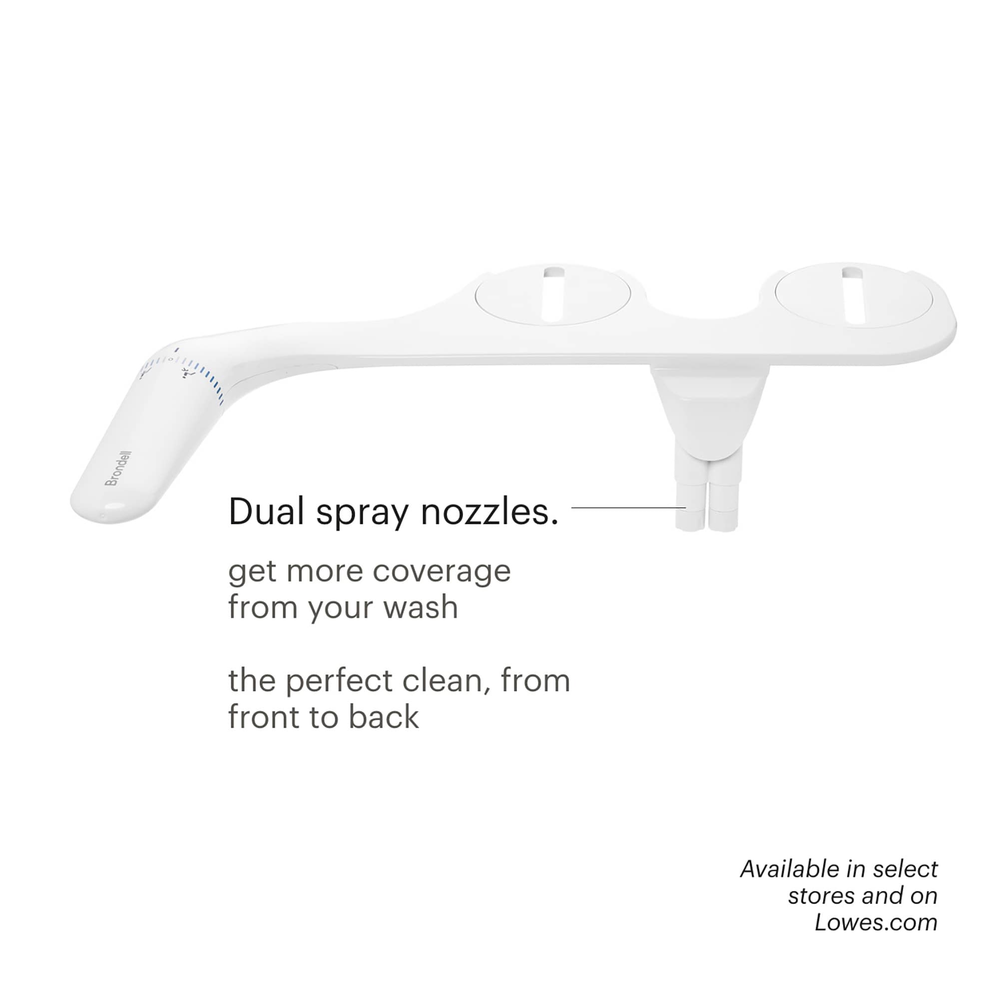 Aditamento para bidet Brondell Easyspa con controles ergonómicos y dos boquillas LES-12