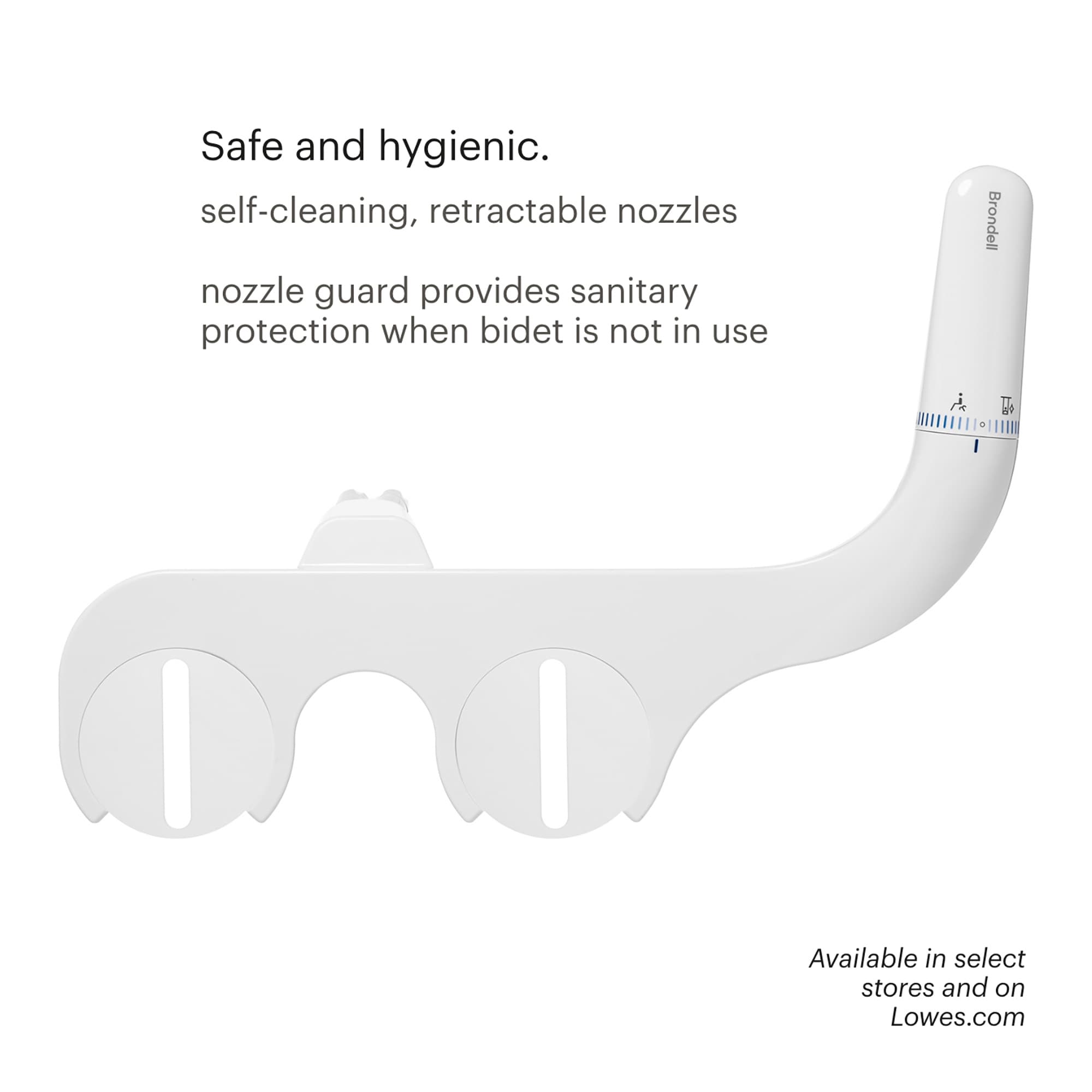 Aditamento para bidet Brondell Easyspa con controles ergonómicos y dos boquillas LES-12