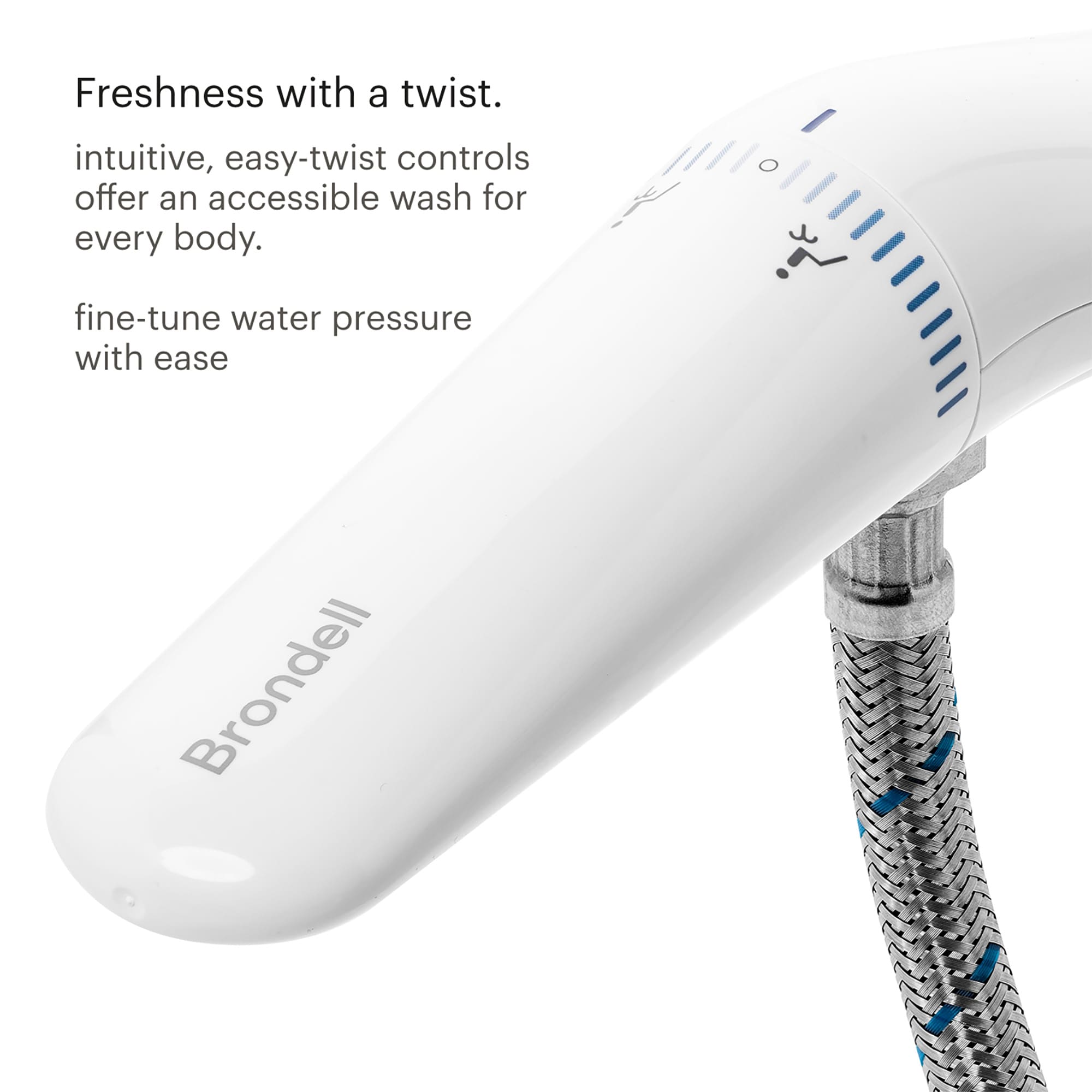 Aditamento para bidet Brondell Easyspa con controles ergonómicos y dos boquillas LES-12