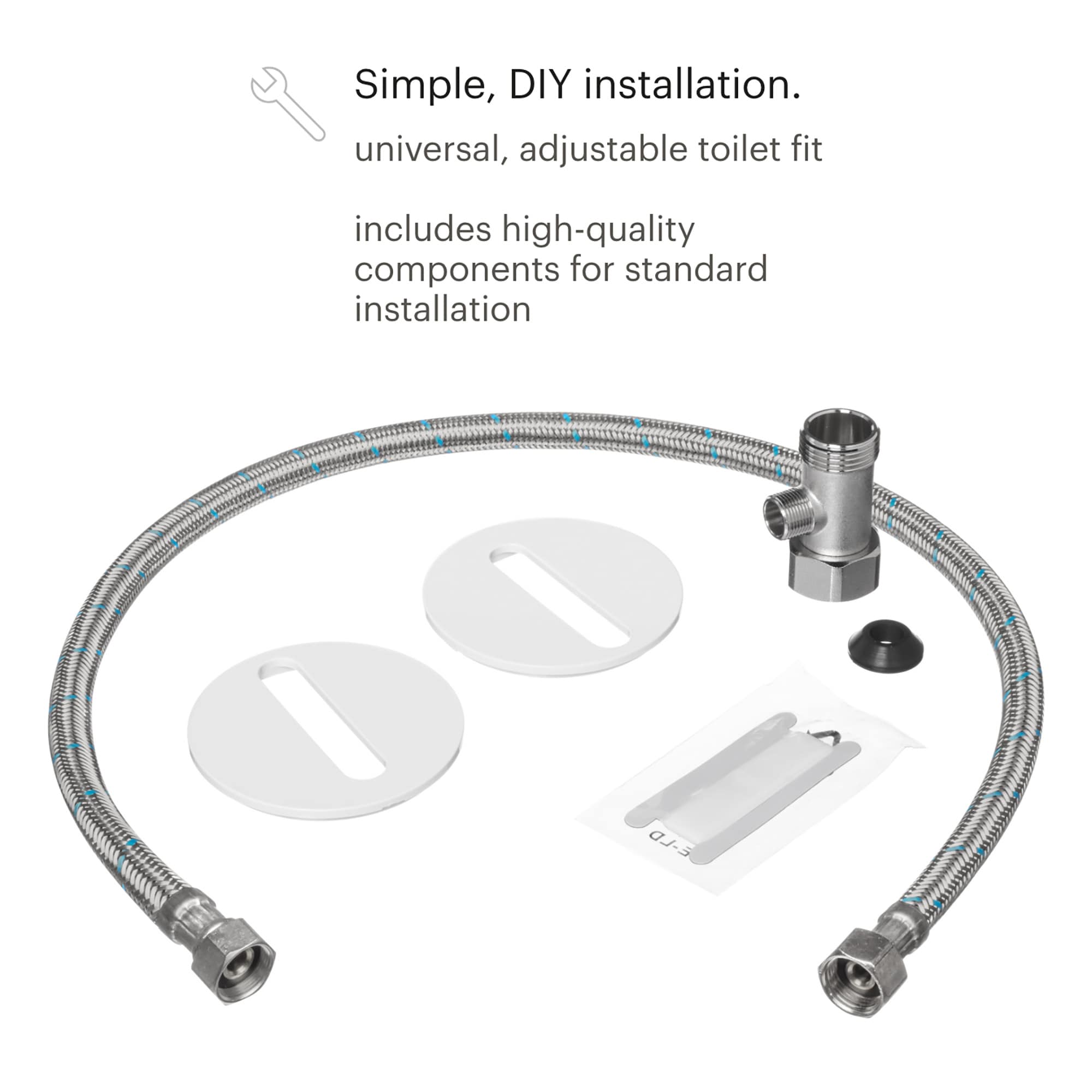 Aditamento para bidet Brondell Easyspa con controles ergonómicos y dos boquillas LES-12