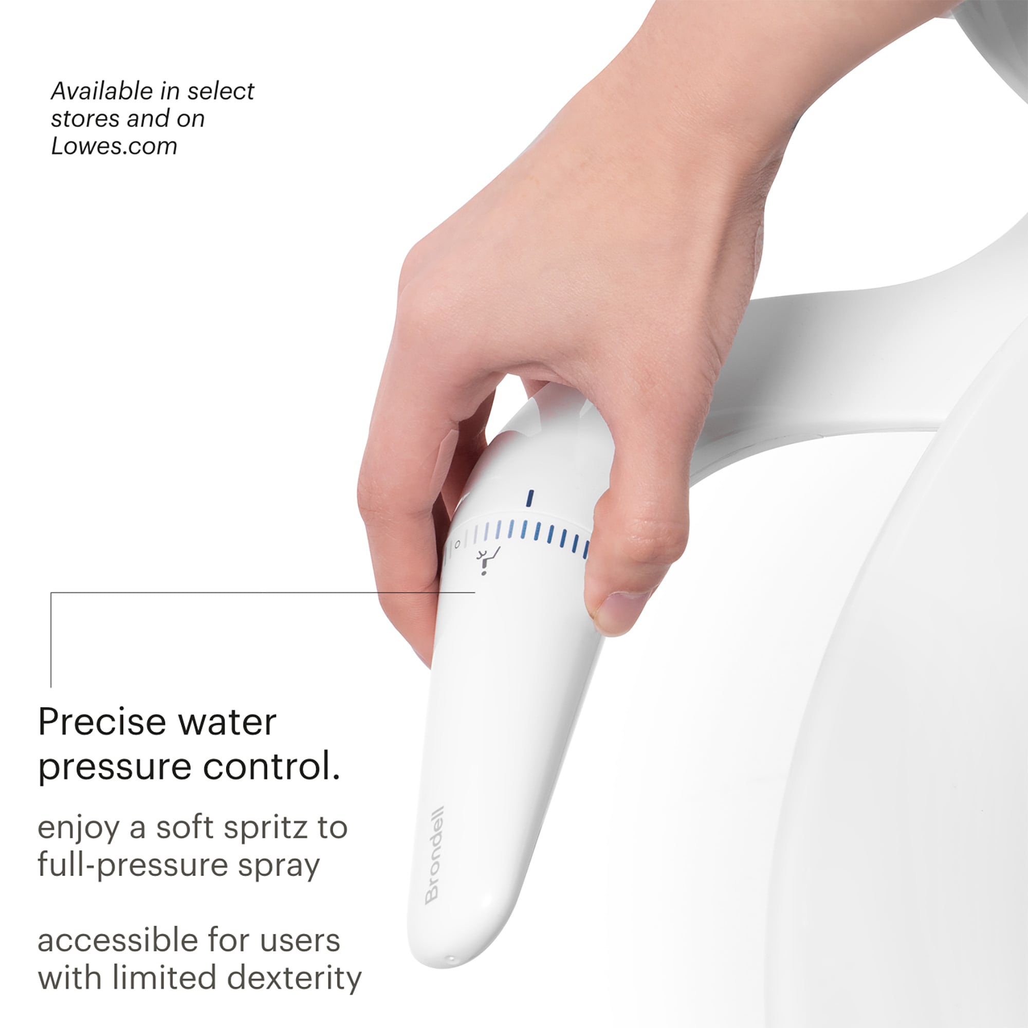 Aditamento para bidet Brondell Easyspa con controles ergonómicos y dos boquillas LES-12