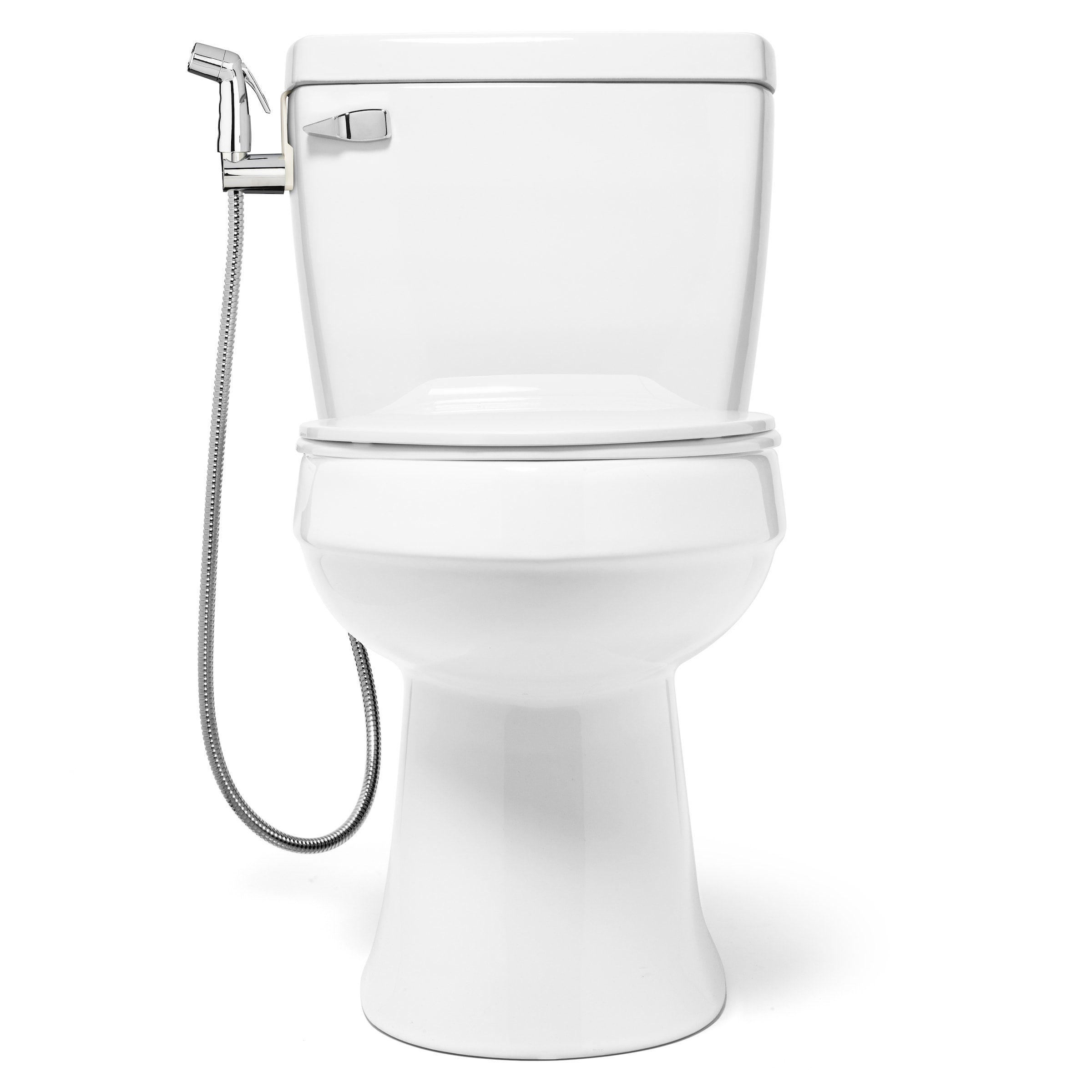 Rociador de bidé portátil montado en el inodoro color plata cromada Brondell LES-50