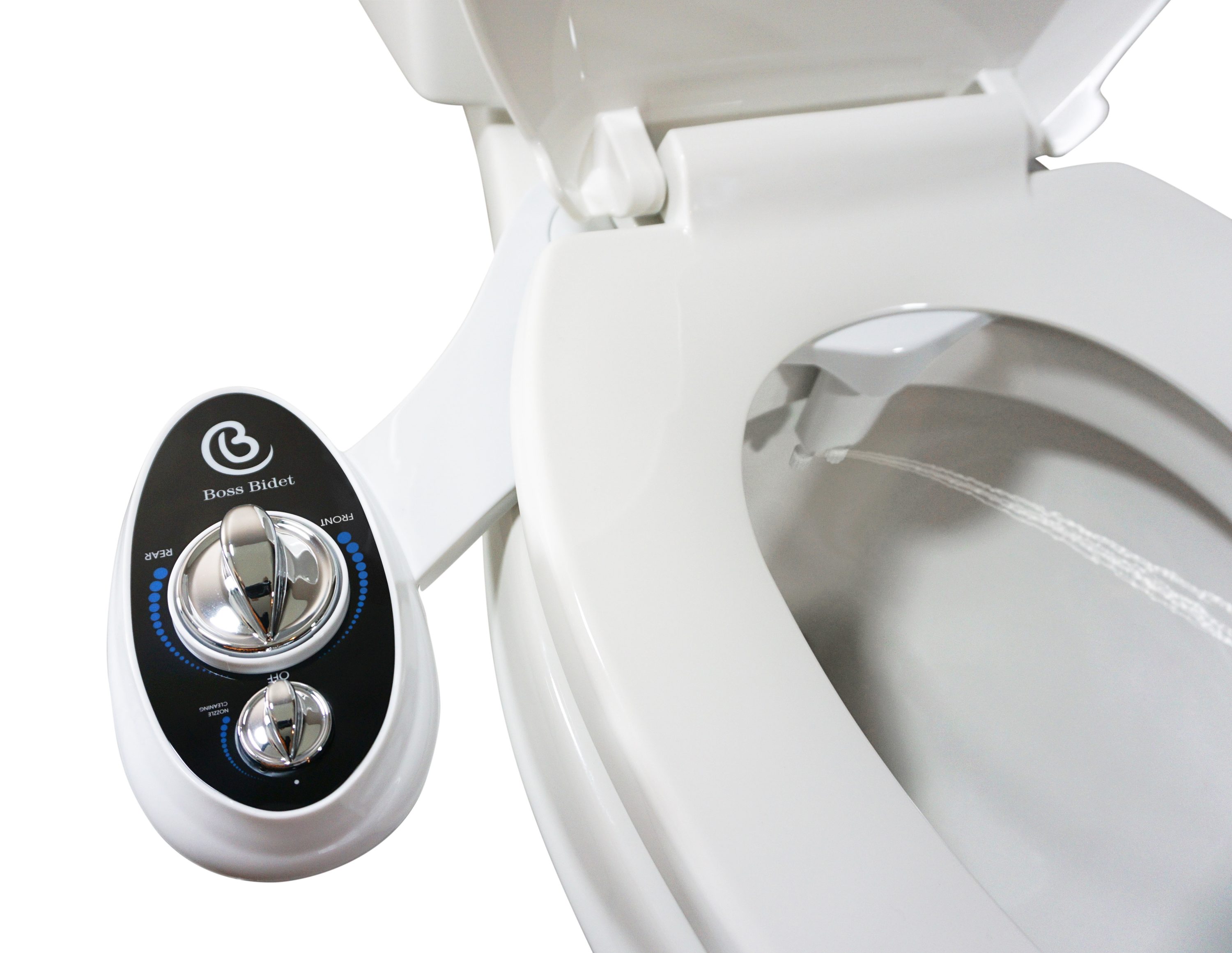 Bidet de Lujo sin Energía de Doble Boquilla, con Autolimpieza (Blanco y Negro)