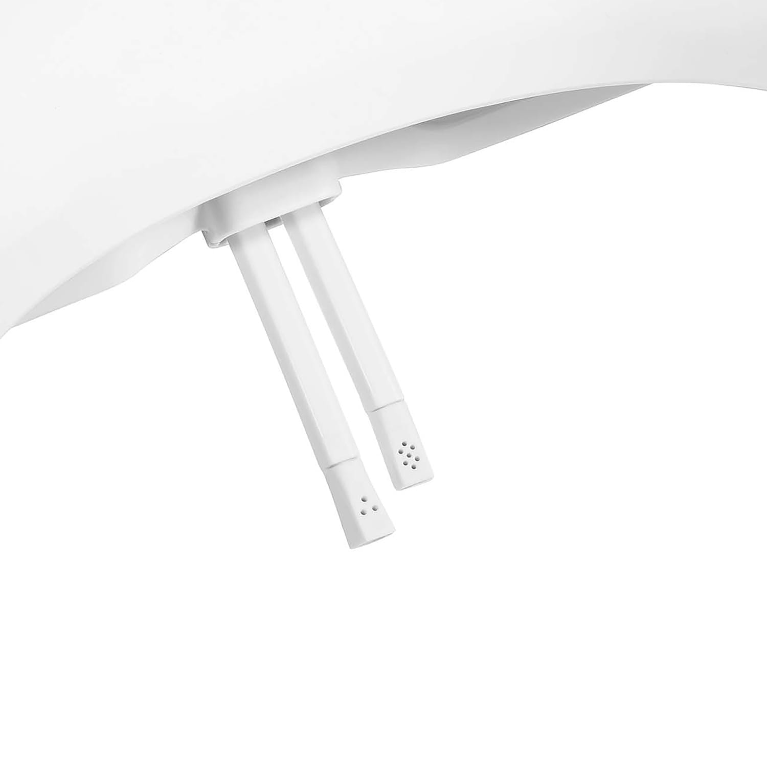 Asiento de inodoro con bidé de cierre suave redondo blanco de plástico Brondell Ecoseat S101-RW