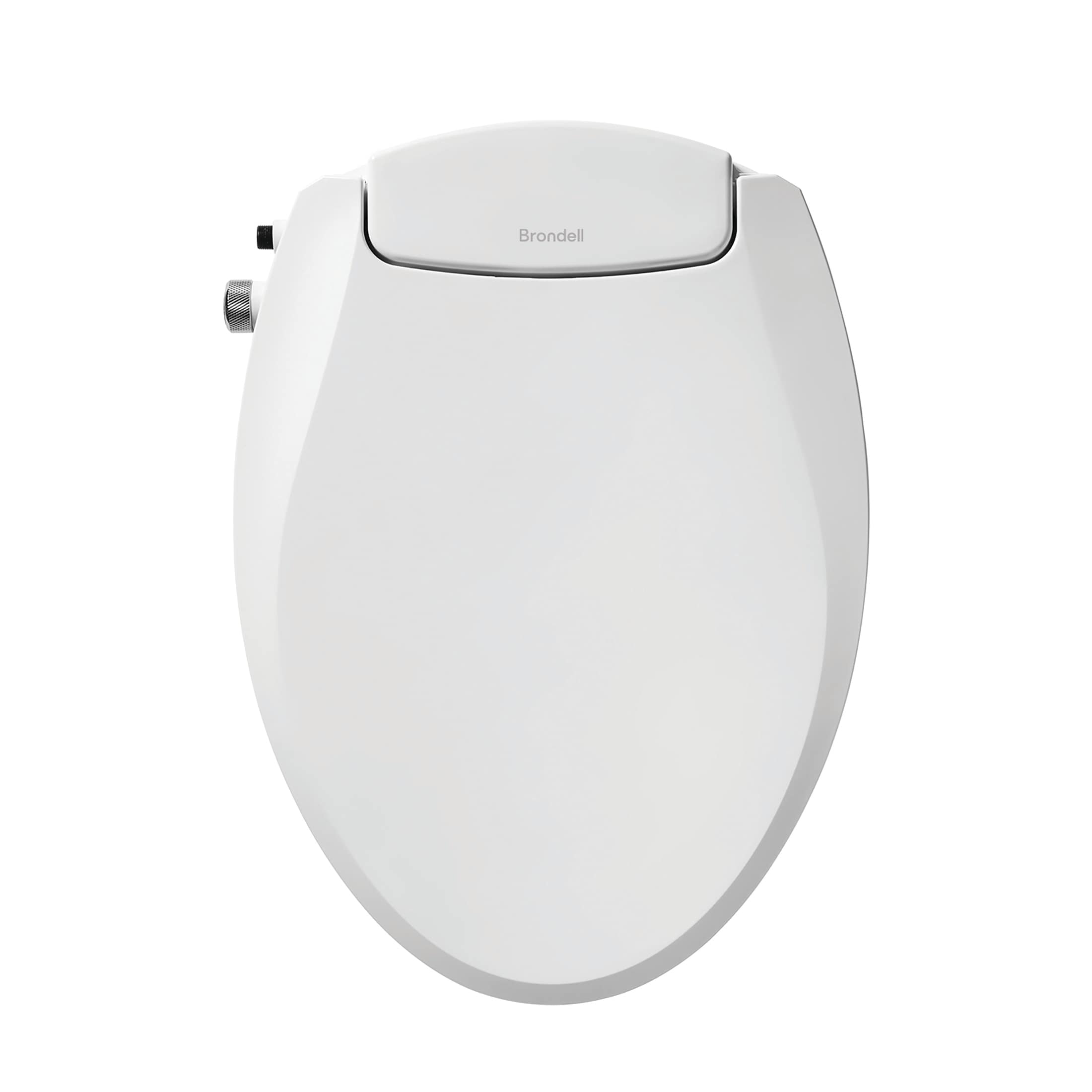 Asiento de inodoro con bidé de cierre suave redondo blanco de plástico Brondell Ecoseat S101-RW