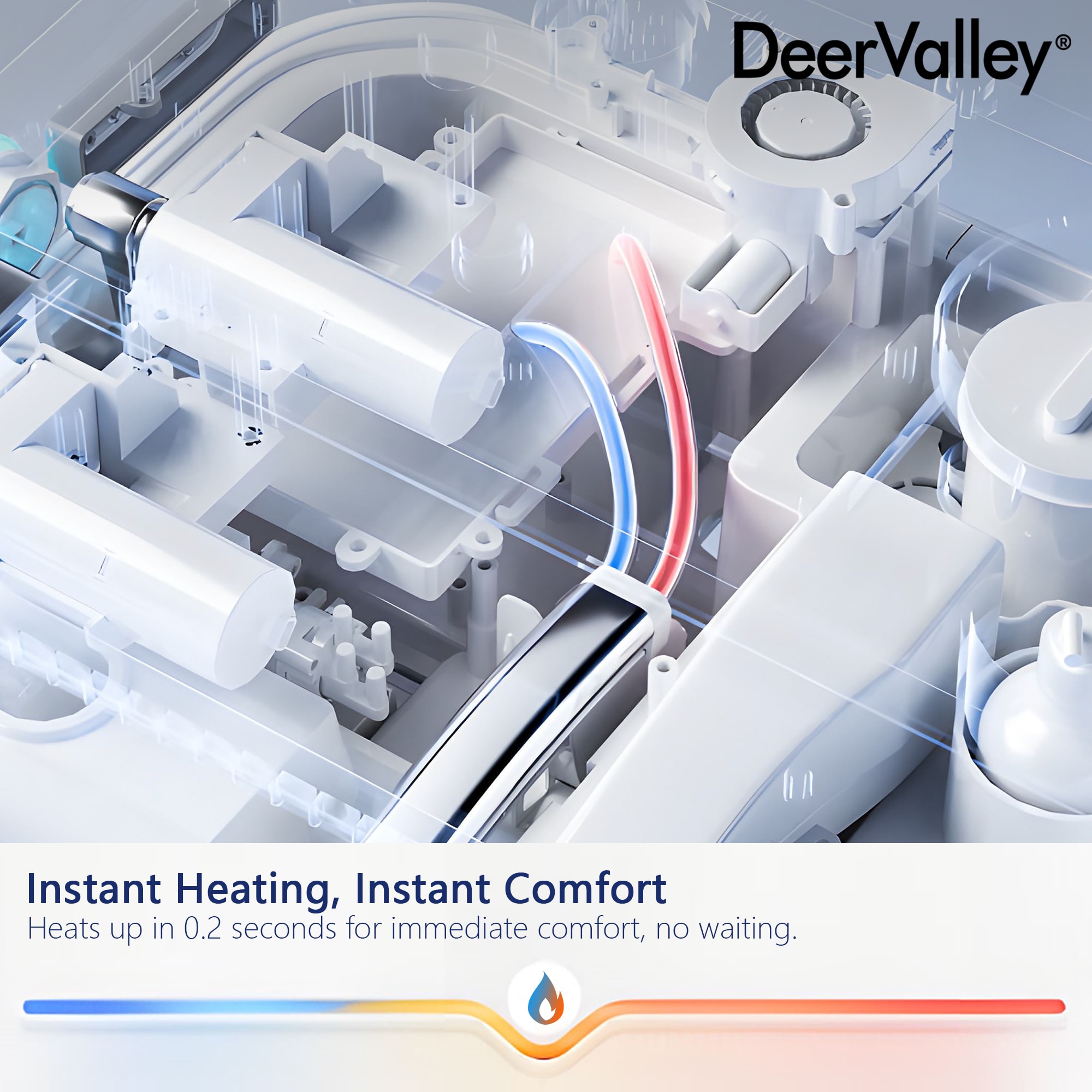 DeerValley Vertex Blanco Inodoro Sin Contacto alargado Altura estándar Suave Cierre inteligente 1 pieza Bidé 12 pulgadas de instalación áspera 1.28 GPF DV-1S0159