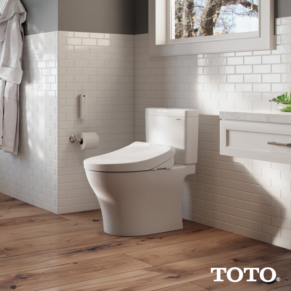 Asiento de Bidé con Calefacción y Cierre Suave al Tacto en Blanco de Algodón de Plástico para Inodoro alargado TOTO Washlet K300 SW3036R-01
