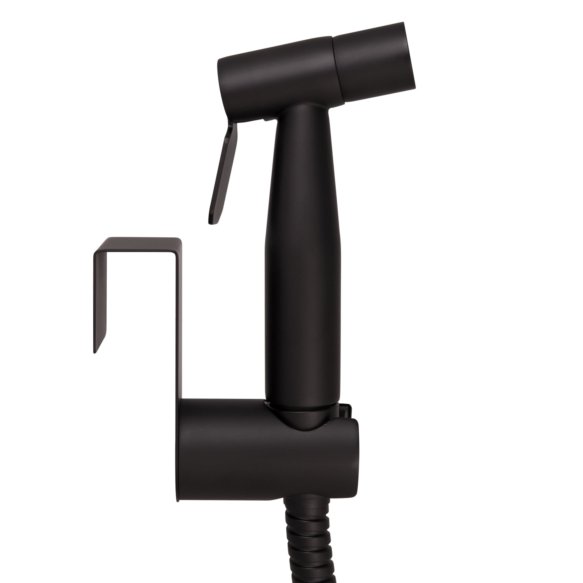Rociador de bidé de mano montado en el inodoro de diseño en color negro mate
